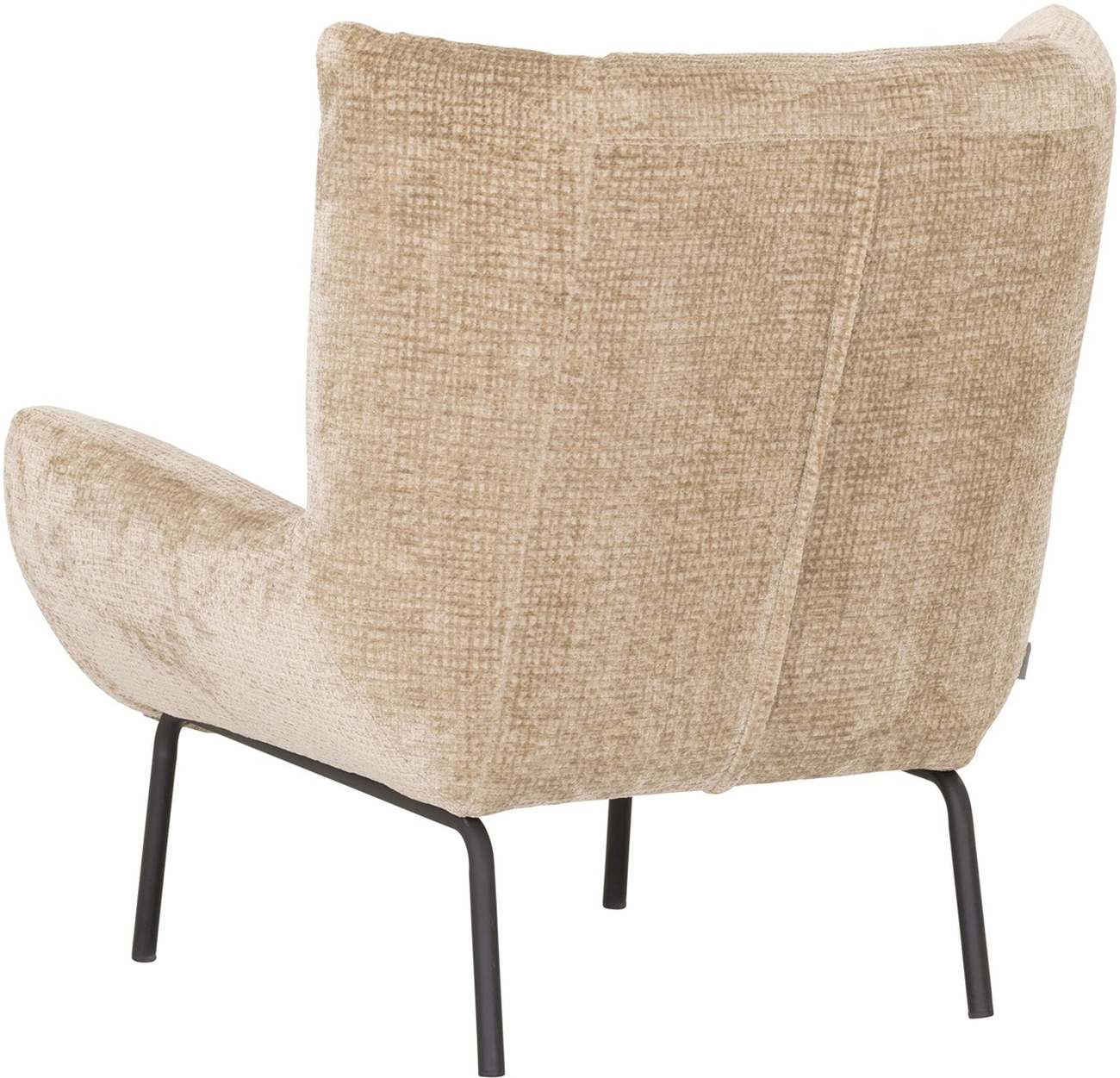 Der Sessel Astro überzeugt mit seinem modernen Design. Gefertigt wurde er aus Stoff, welcher einen Sand Farbton besitzt. Das Gestell ist aus Metall und hat eine schwarze Farbe. Der Sessel besitzt eine Größe von 97x92x96 cm.