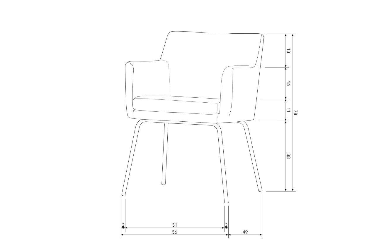 Der Esszimmerstuhl Kam überzeugt mit seinem modernen Stil. Gefertigt wurde er aus groben Samt, welches einen Sand Farbton besitzt. Das Gestell ist aus Metall und hat eine schwarze Farbe. Der Stuhl verfügt über eine Sitzhöhe von 49 cm.