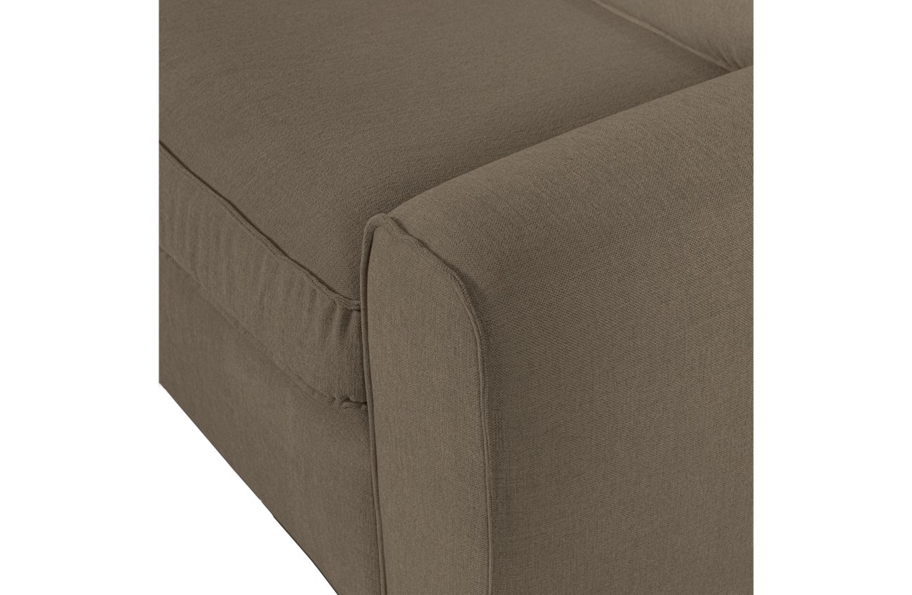 Das Ecksofa Freek überzeugt mit seinem modernen Stil. Gefertigt wurde es aus Malange-Stoff, welches einen Sand Farbton besitzt. Diese Variante hat die Ausführung Links. Das Sofa verfügt über zwei Einzelteile, welche leicht zum zusammenstecken sind. Die Si