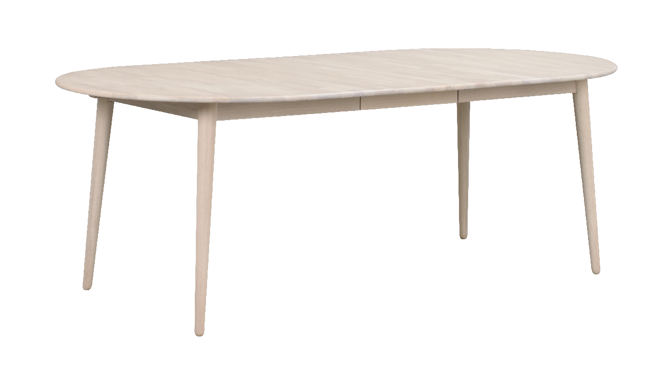 Ausziehtisch Tyler Oval 170/210cm, Eiche Weiß pigmentiert