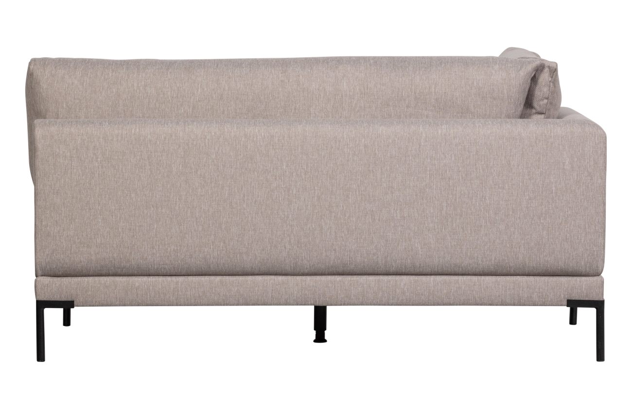 Bank Couple Eck-Element aus Melange-Stoff Rechts, Natur