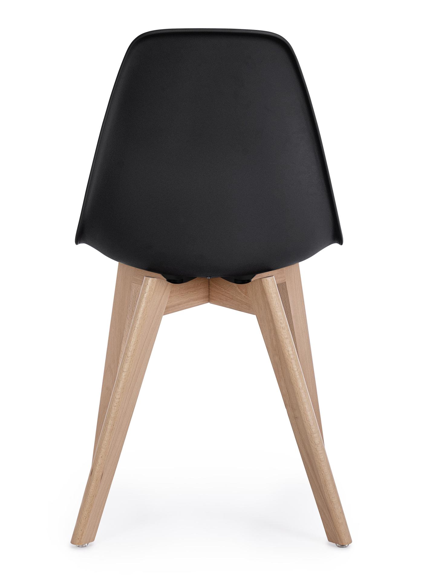 Der Stuhl System überzeugt mit seinem modernem Design. Gefertigt wurde der Stuhl aus Kunststoff, welcher einen schwarzen Farbton besitzt. Das Gestell ist aus Buchenholz. Die Sitzhöhe des Stuhls ist 46 cm