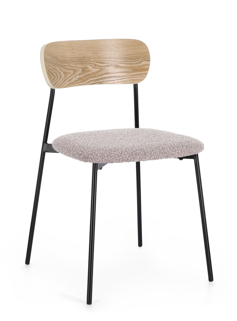 Esszimmerstuhl Genevieve aus Boucle-Stoff, Braun Esszimmerstuhl Genevieve aus Boucle-Stoff, Braun