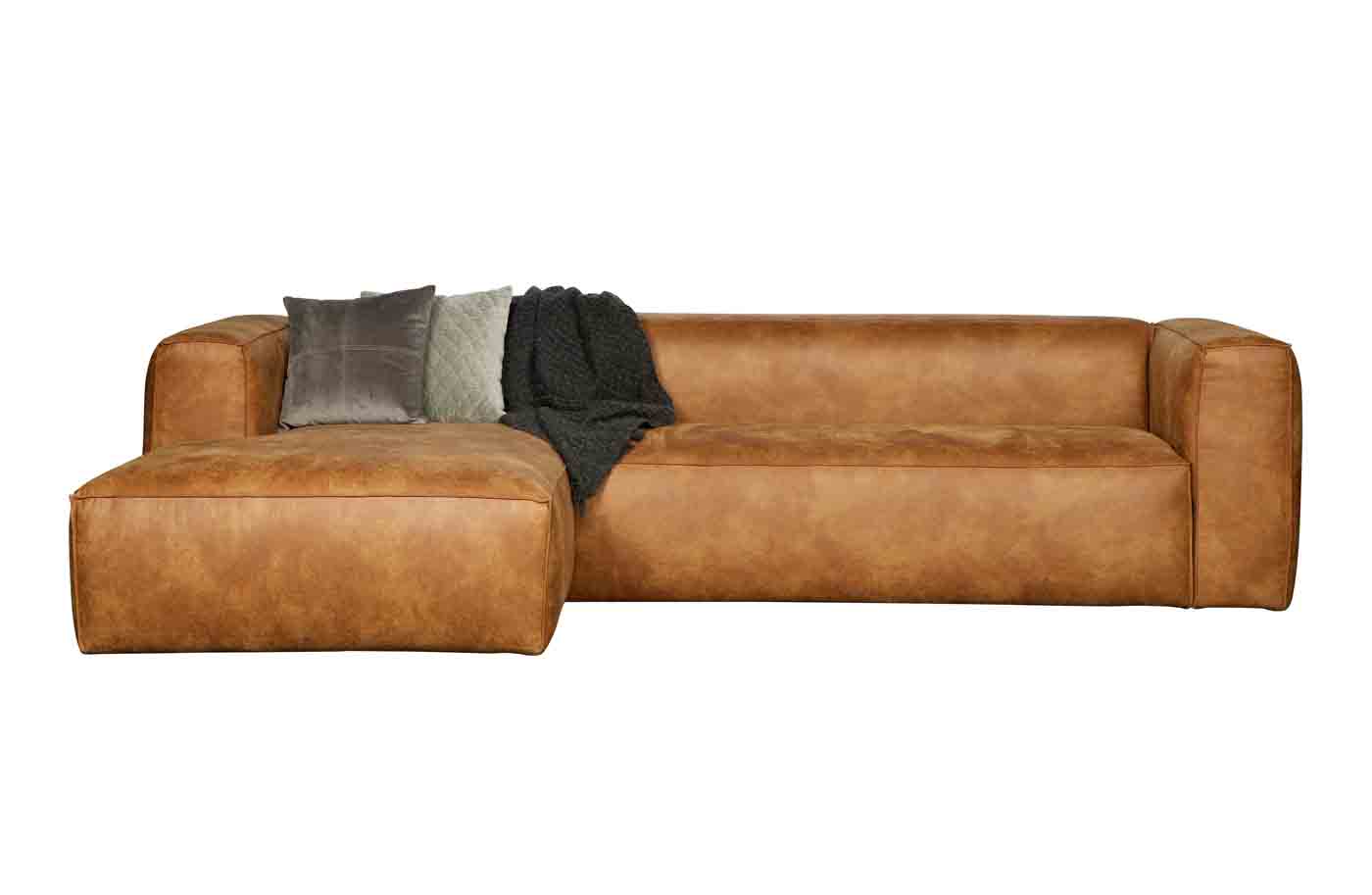 Ecksofa Bean Eco Leder, links Cognac Ecksofa Bean Lederoptik, links Cognac