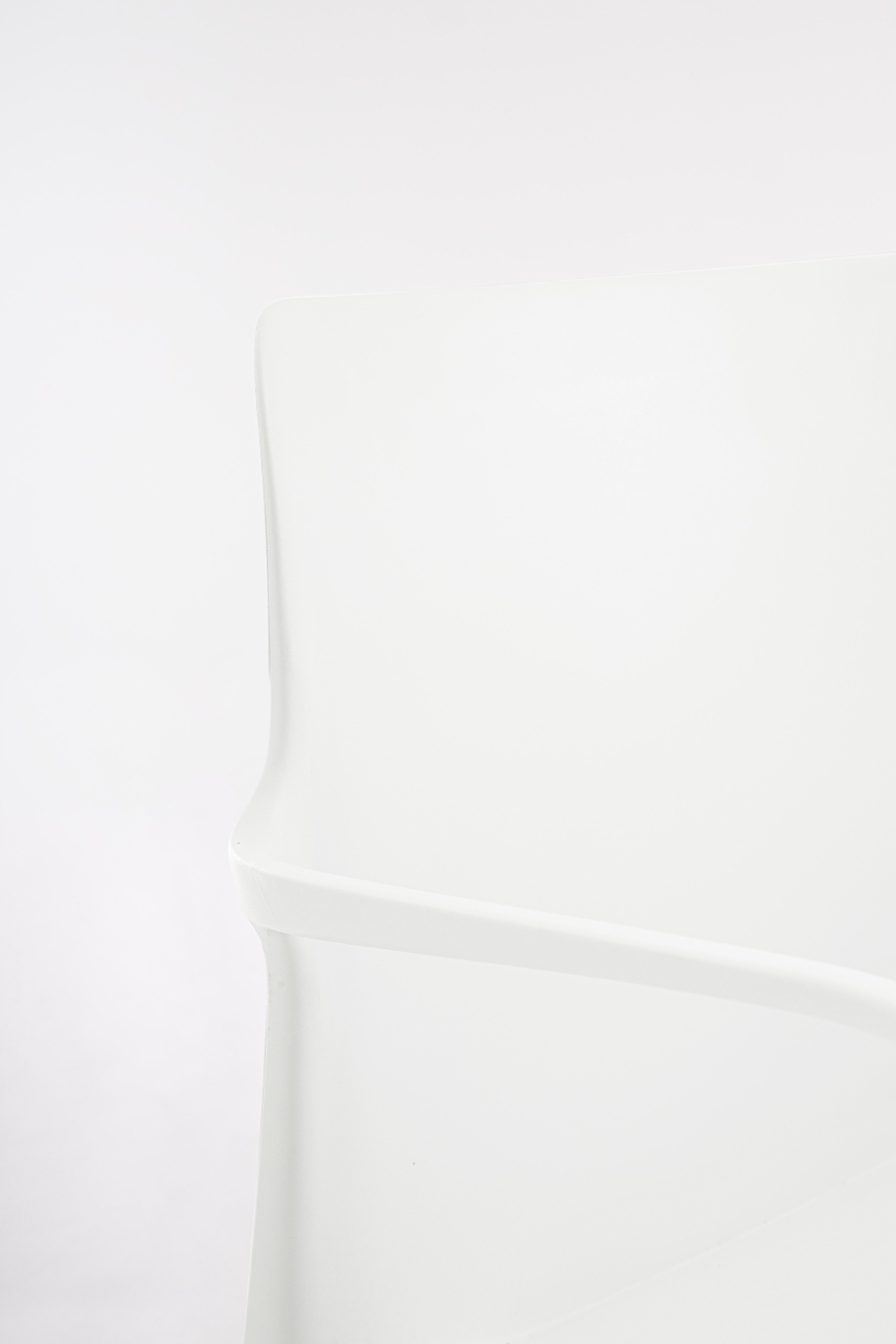 Stuhl Chloris 4er-Set mit Armlehne, Weiß