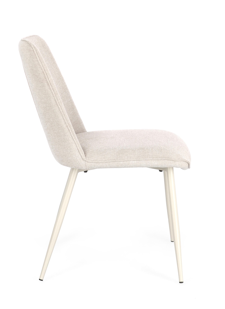 Esszimmerstuhl Cora 4er-Set aus Stoff, Beige / Beige