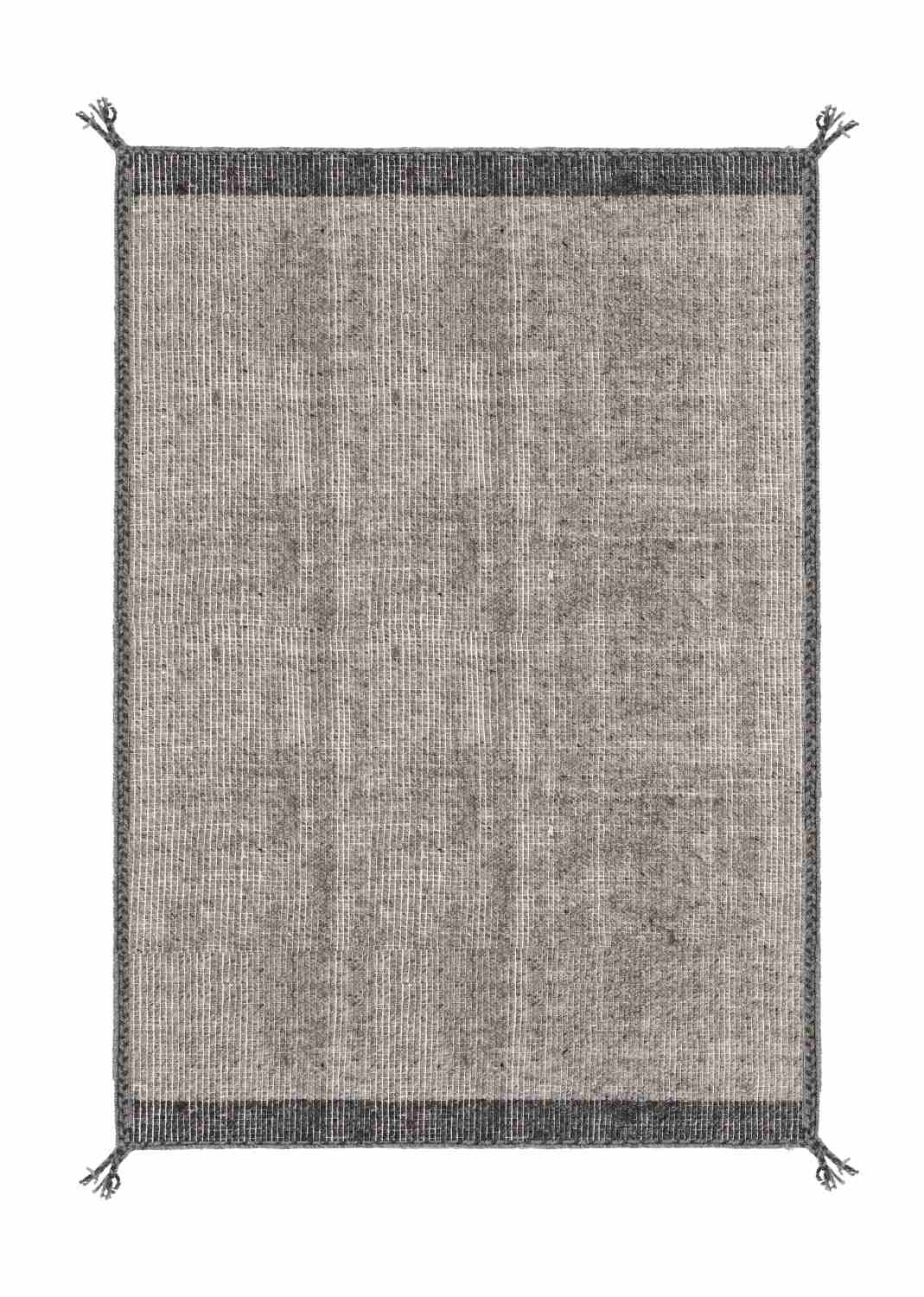 Der Teppich Chathu überzeugt mit seinem modernen Design. Gefertigt wurde die Vorderseite aus Wolle und die Rückseite aus Baumwolle. Der Teppich besitzt eine grauen Farbton und die Maße von 200x300 cm.