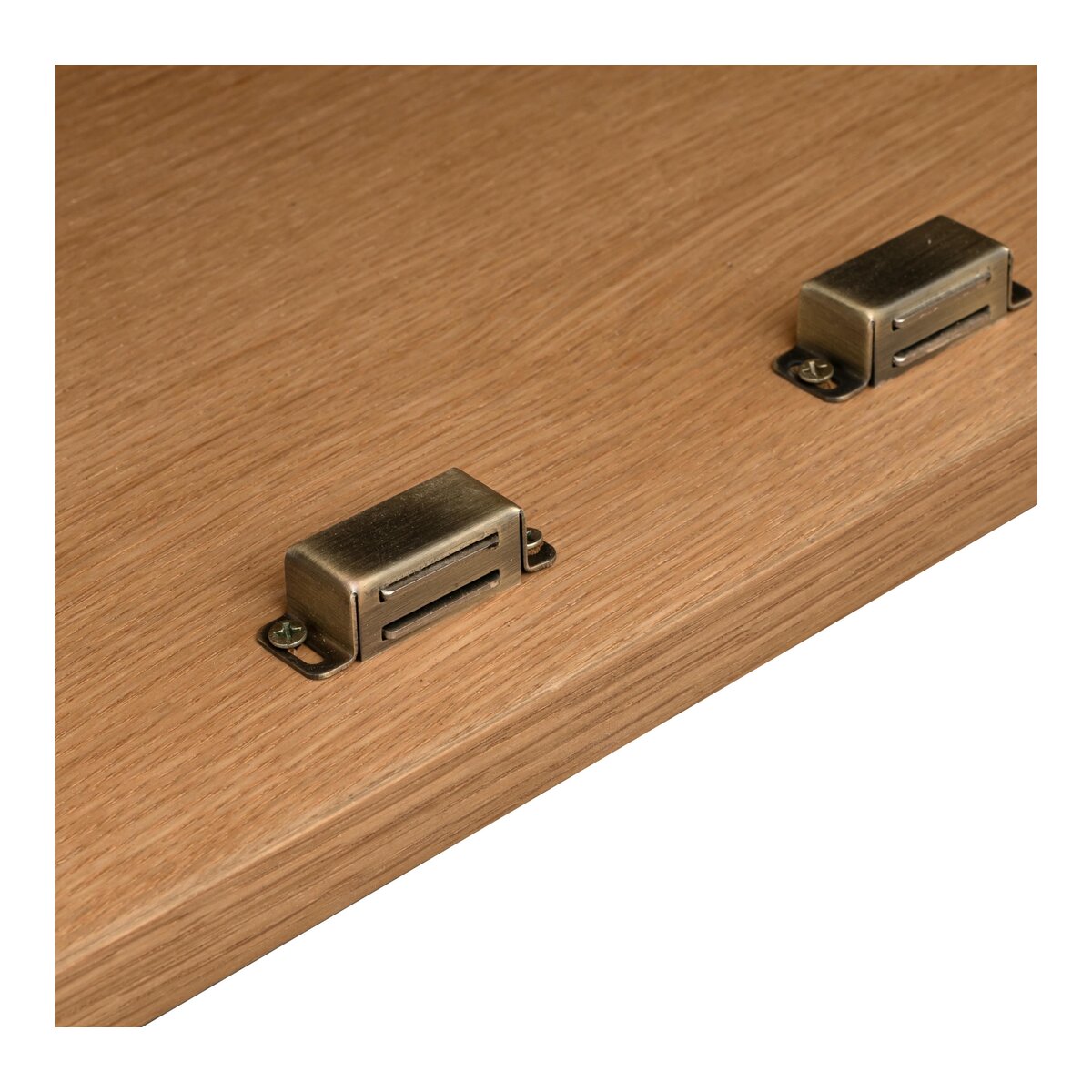 TV-Board Gobens Eiche Natur 137 cm - TV-Möbel mit Glastüren, FSC-zertifiziert