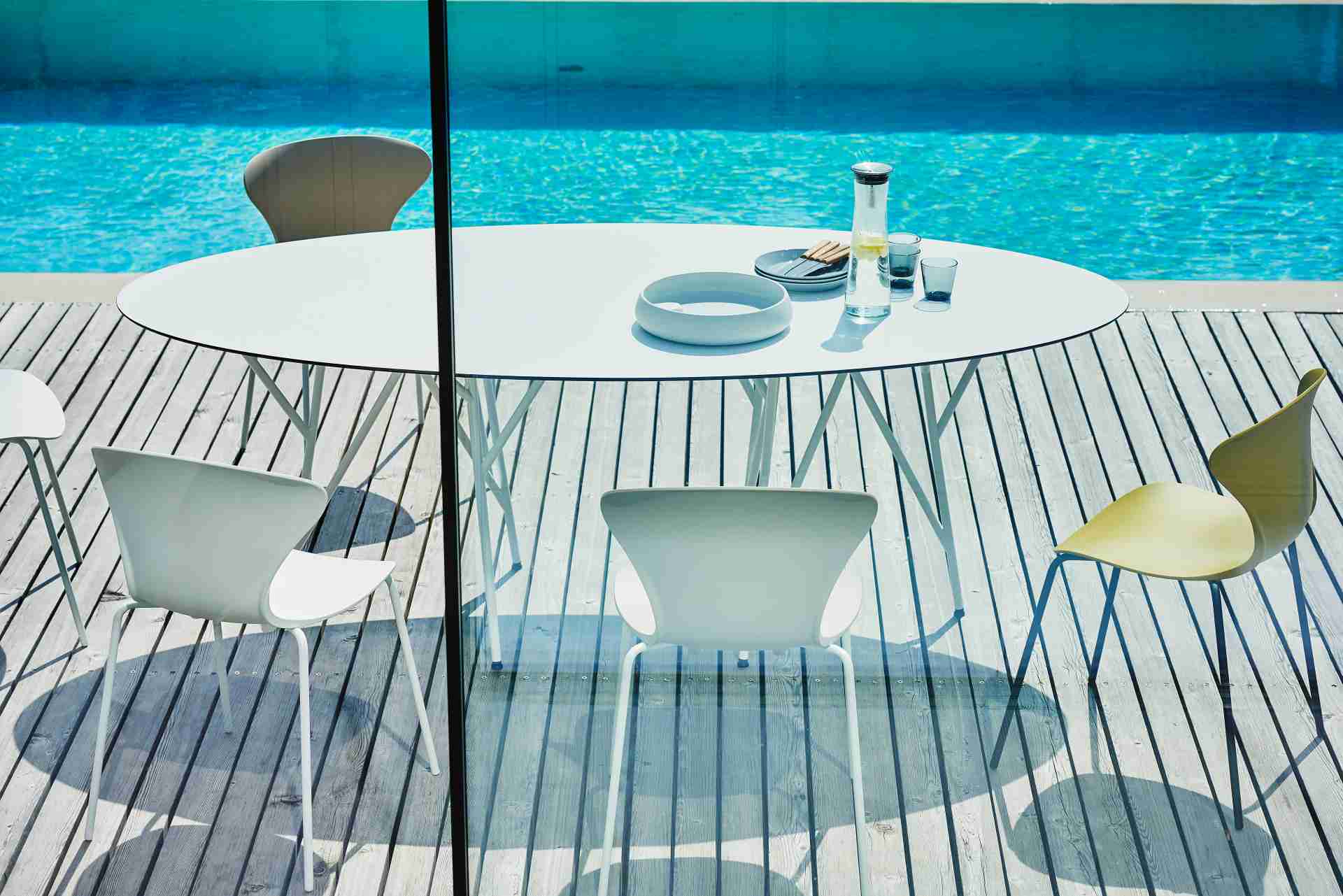 Esstisch Astwerk HPL, 180 cm, Weiß Esstisch Astwerk HPL, 180 cm, Weiß