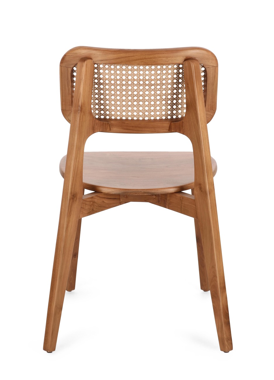 Esszimmerstuhl Abby aus Teakholz, Natur