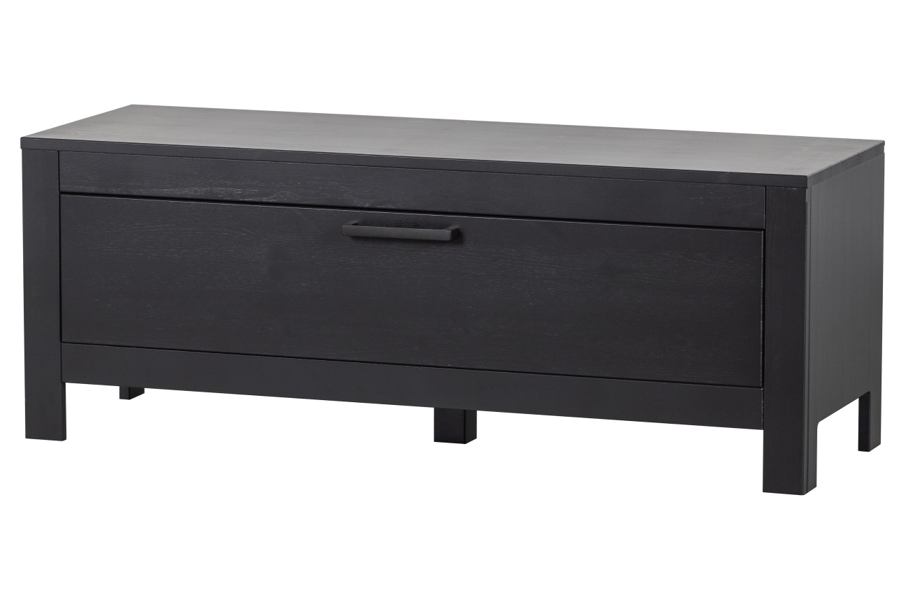 TV-Board Bonk aus Kiefernholz, Schwarz TV-Board Bonk aus Kiefernholz, Schwarz