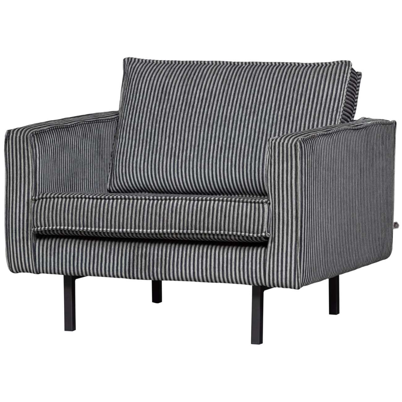 Sessel Rodeo aus Stoff, Schwarz/Grau Sessel Rodeo aus Stoff, Schwarz/Grau