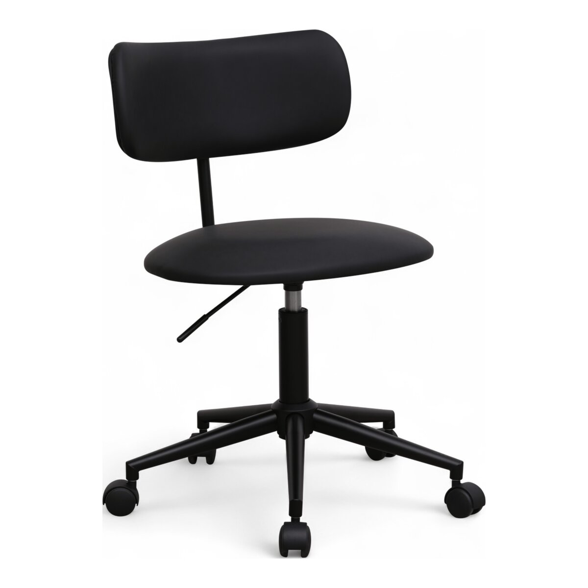 Bürostuhl Xory aus Kunstleder - Drehbar, Höhenverstellbar, Neigbar, Schwarz