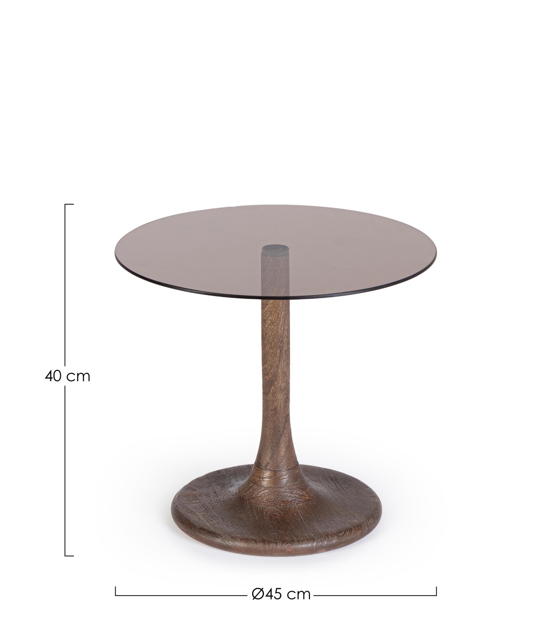Beistelltisch Aberdeen Mangoholz Ø 45cm, Braun