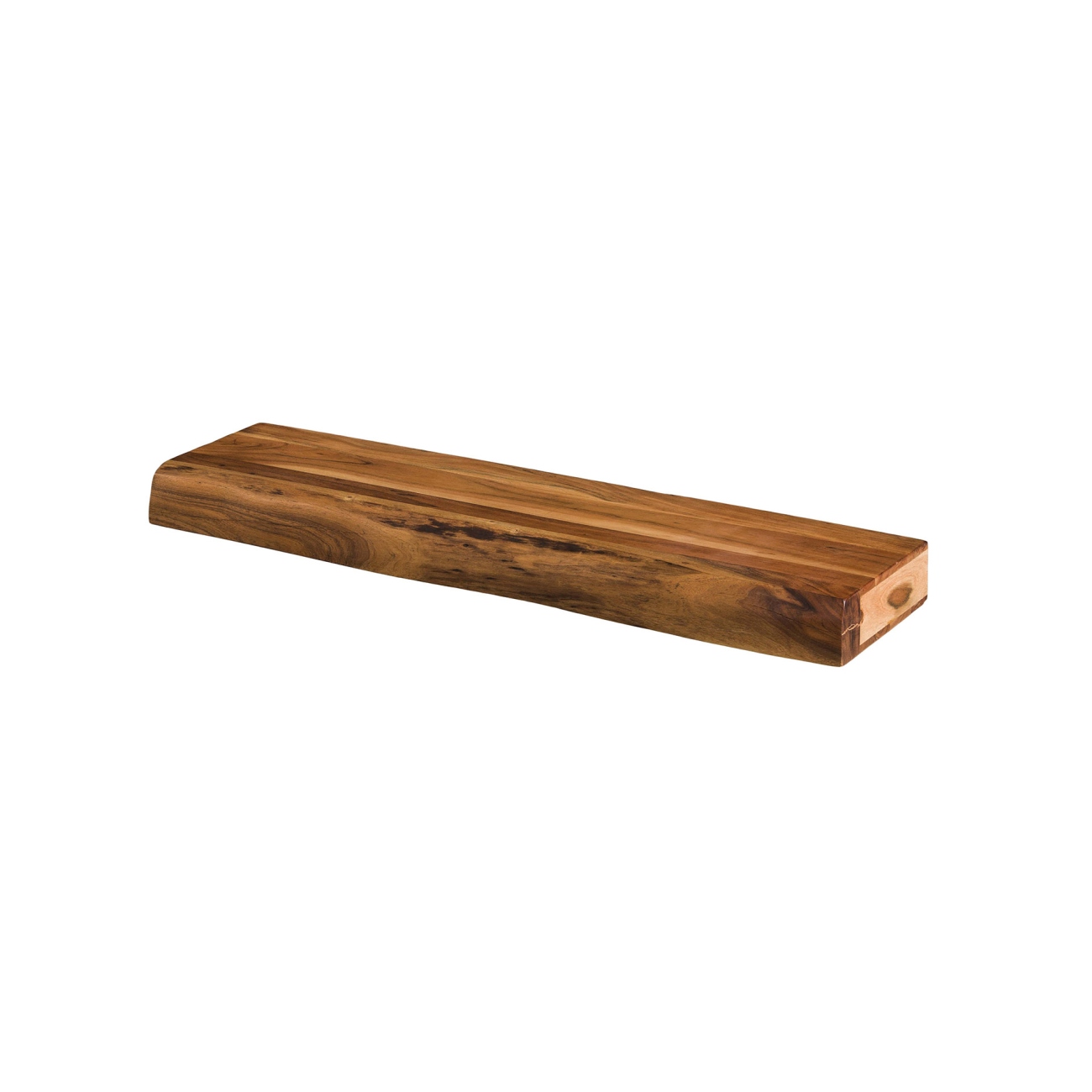 Wandregal Wudbao - Akazienholz masiv Natur, 100 cm