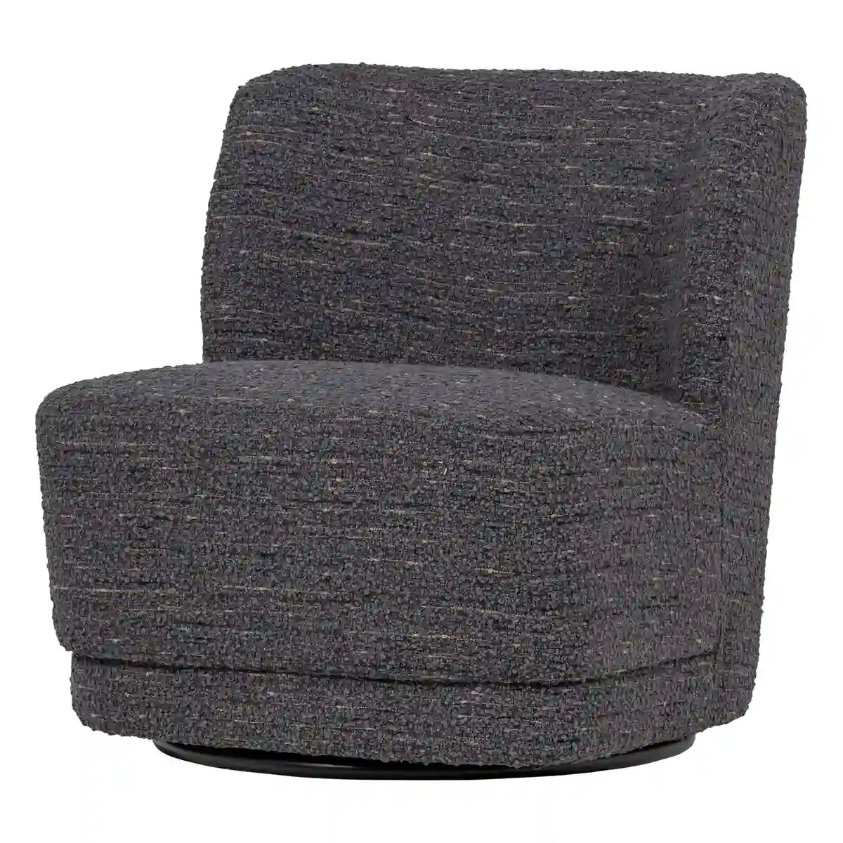 Drehsessel Atty - Chunky Melange-stoff Grau