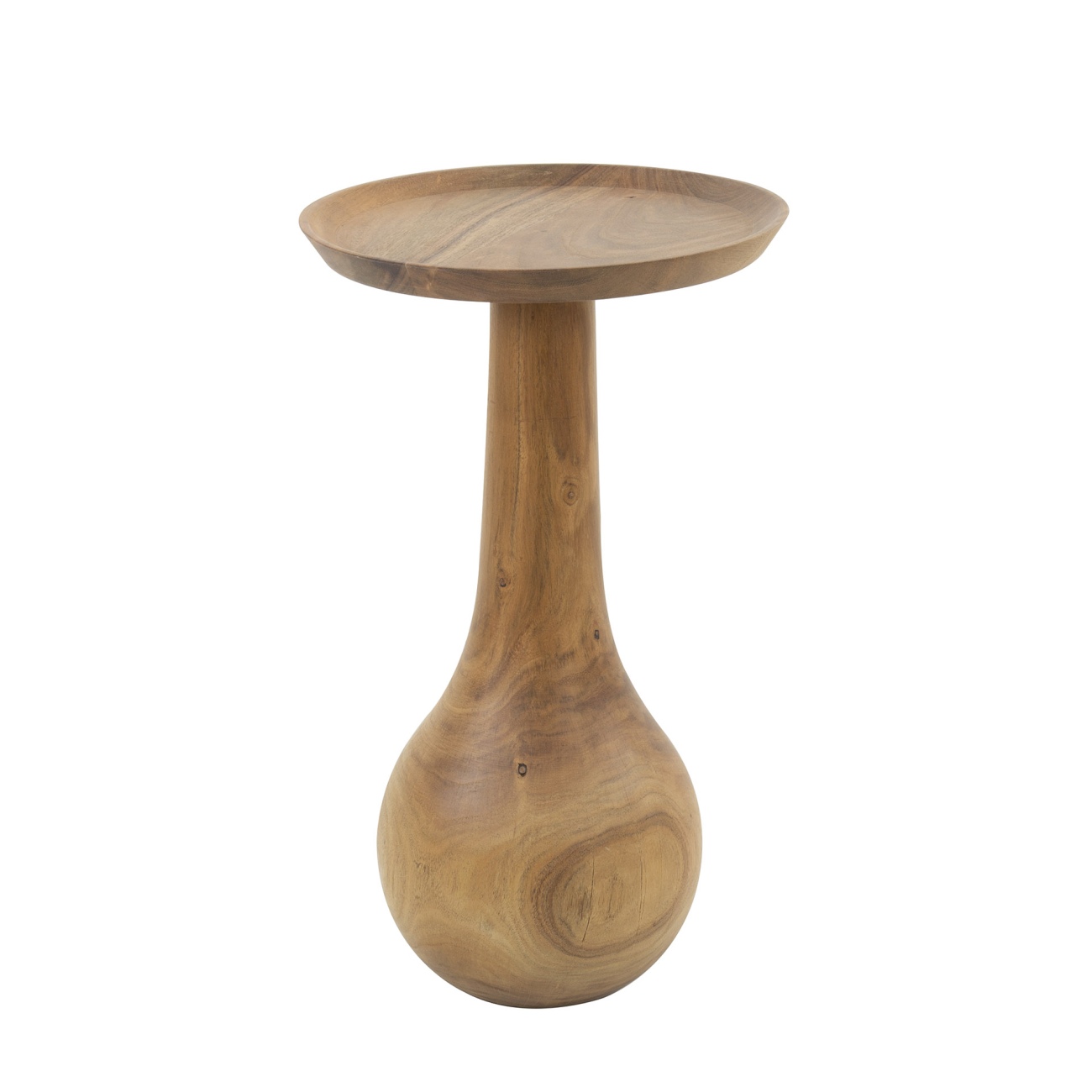 Beistelltisch Dropaz - Akazienholz massiv Natur, Ø 35 cm