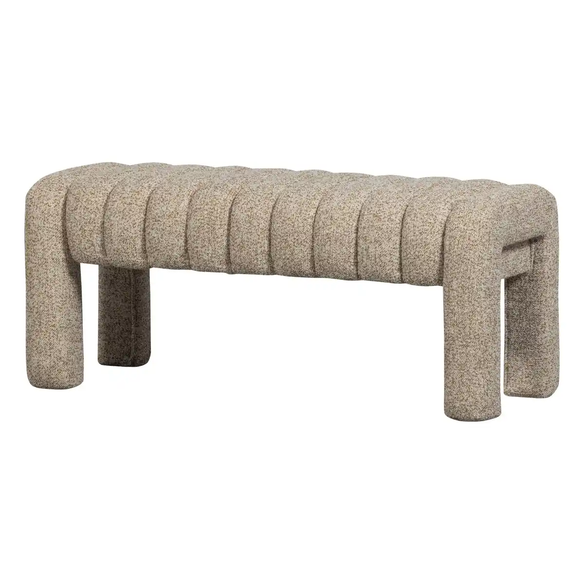 Bank Frex - Bouclé-Stoff Braun, 110 cm