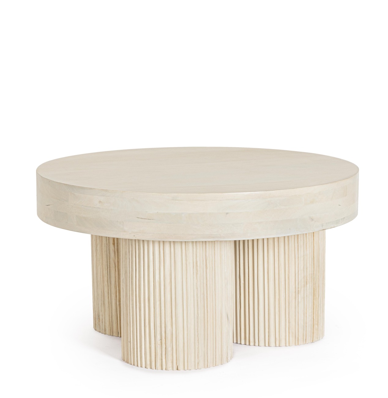 Couchtisch Dacca aus Mangoholz Ø 75cm, Creme Couchtisch Dacca aus Mangoholz Ø 75cm, Creme