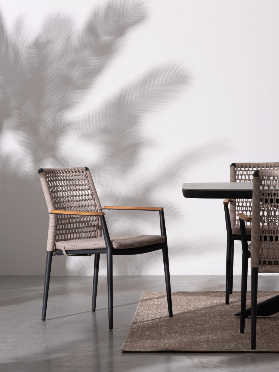 Gartenstuhl Maddox aus Aluminium, Anthrazit