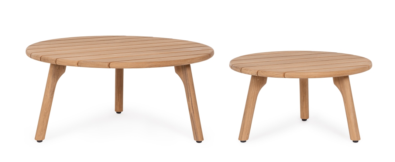 Gartencouchtisch Garita 2er-Set aus Teakholz, Natur