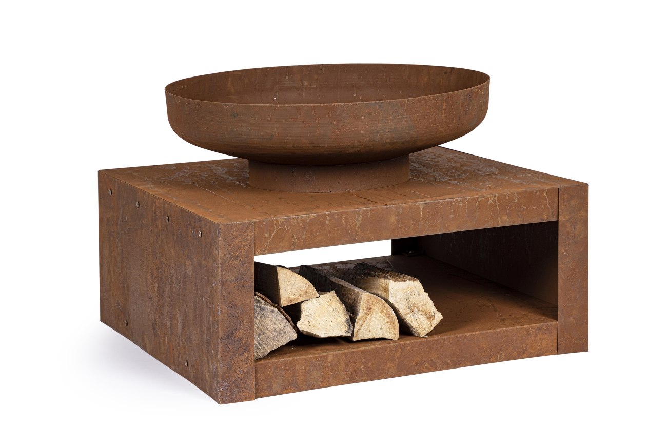 Feuerschale Efesto aus Hitzebeständigen Stahl Rost, 70 cm