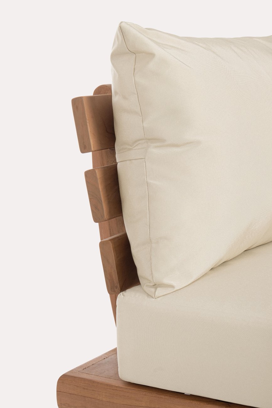 Gartenmodulsofa Delgada aus Teakholz, Eck-Element