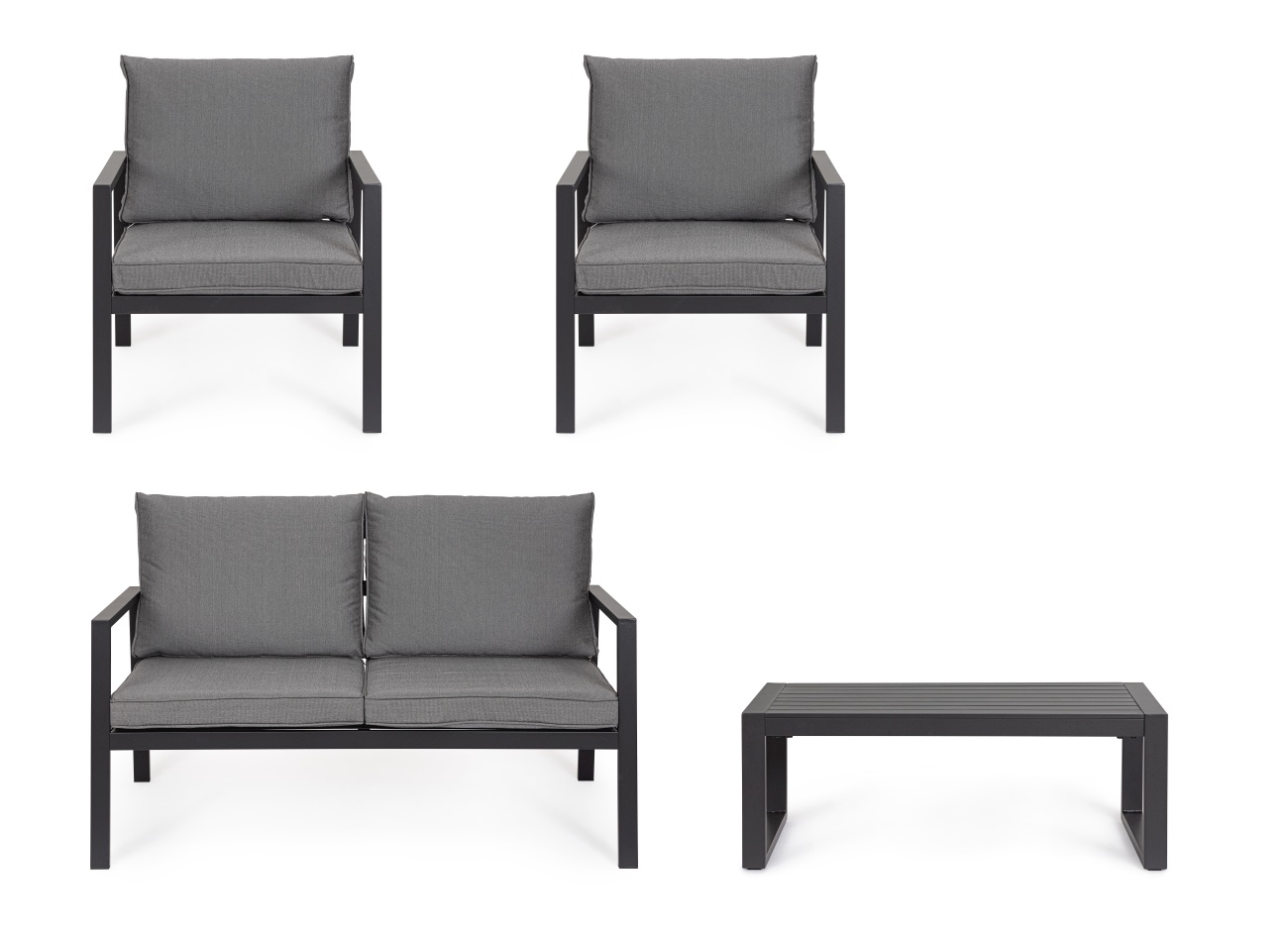 Garten-Set Hilde 4er Gruppe, Anthrazit