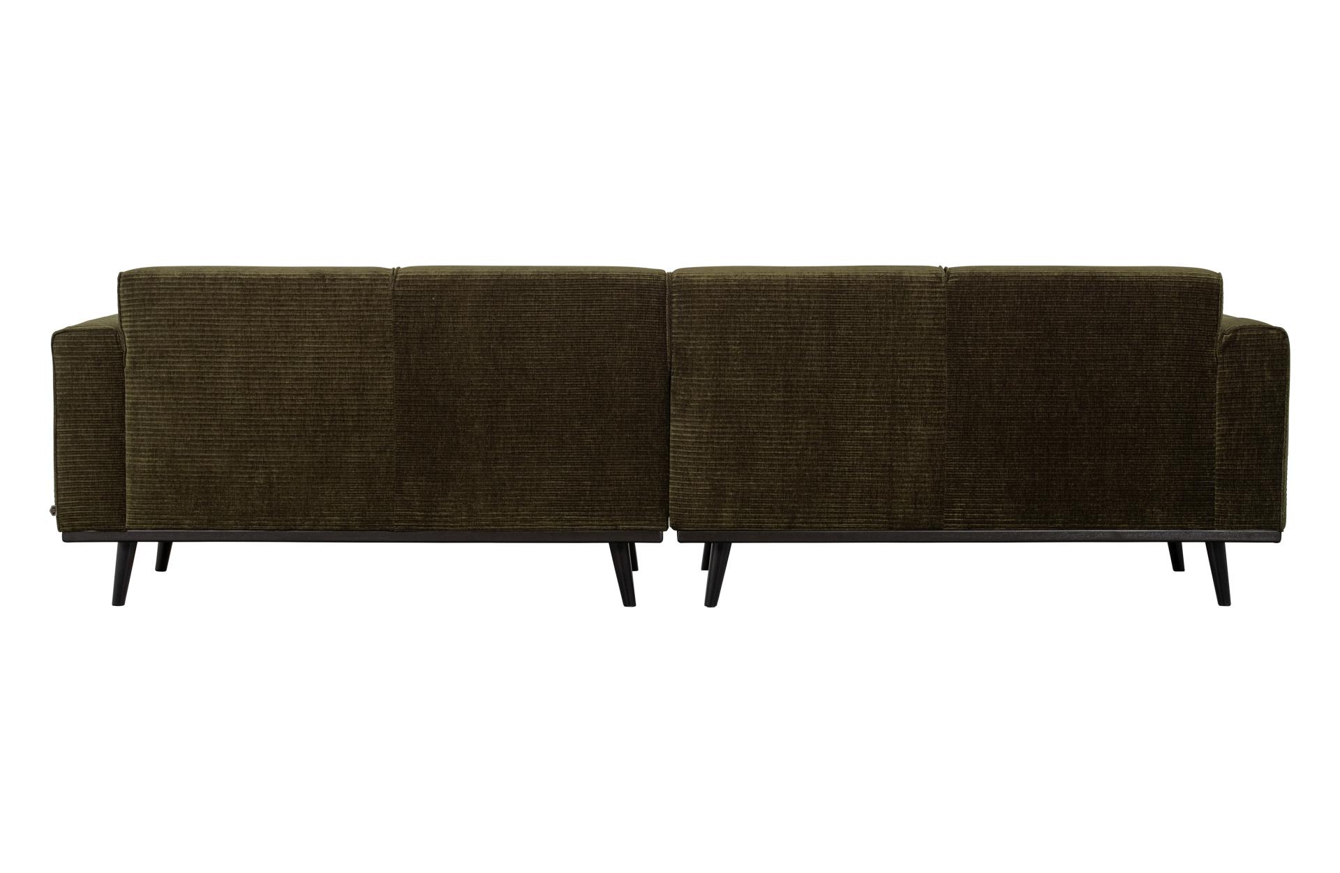 Das Sofa Statement überzeugt mit seinem modernen Design. Gefertigt wurde es aus gewebten Jacquard, welches einen Olive Farbton besitzen. Das Gestell ist aus Birkenholz und hat eine schwarze Farbe. Das Sofa hat eine Breite von 280 cm.