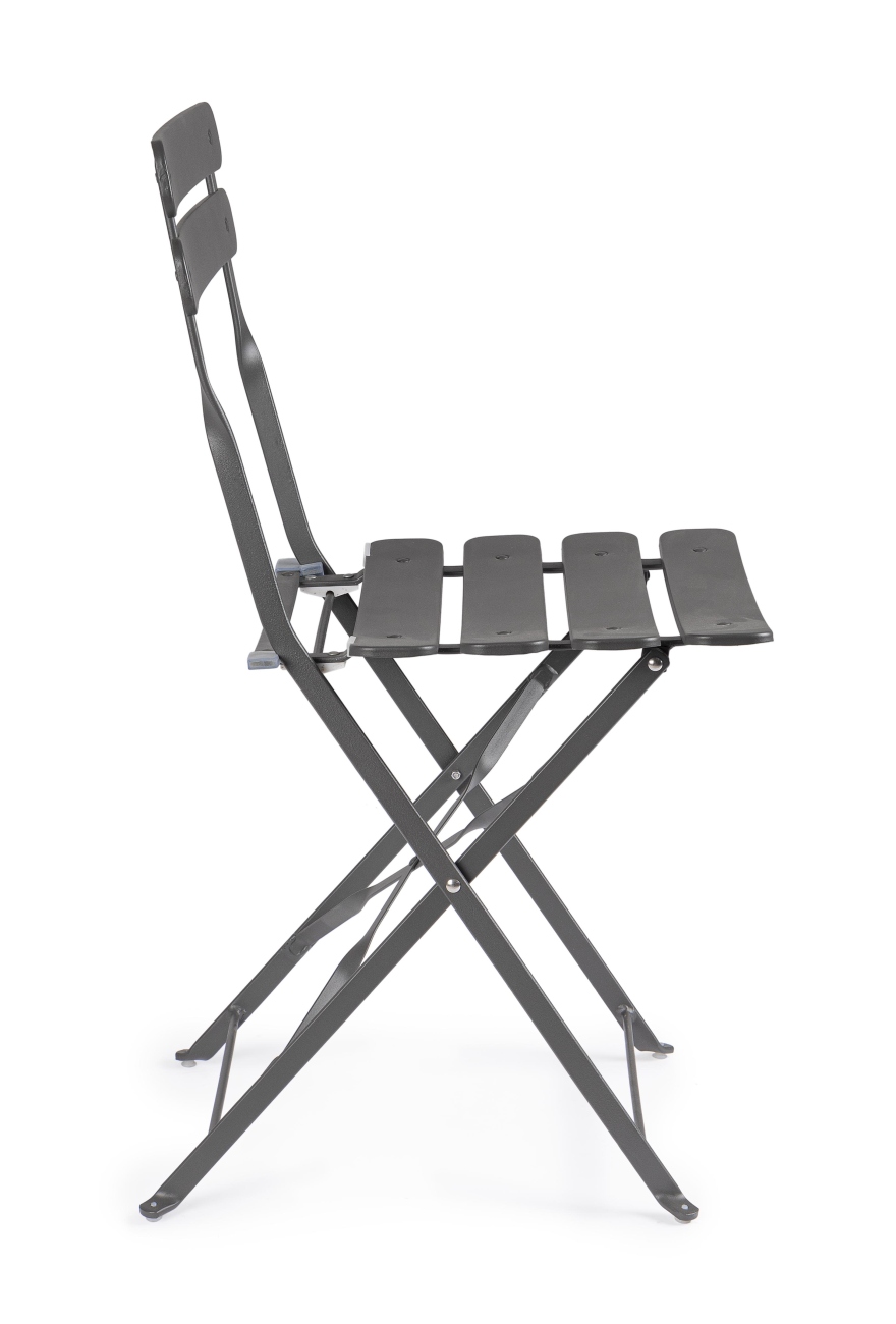 Gartenstuhl Yasmin aus Metall, Anthrazit