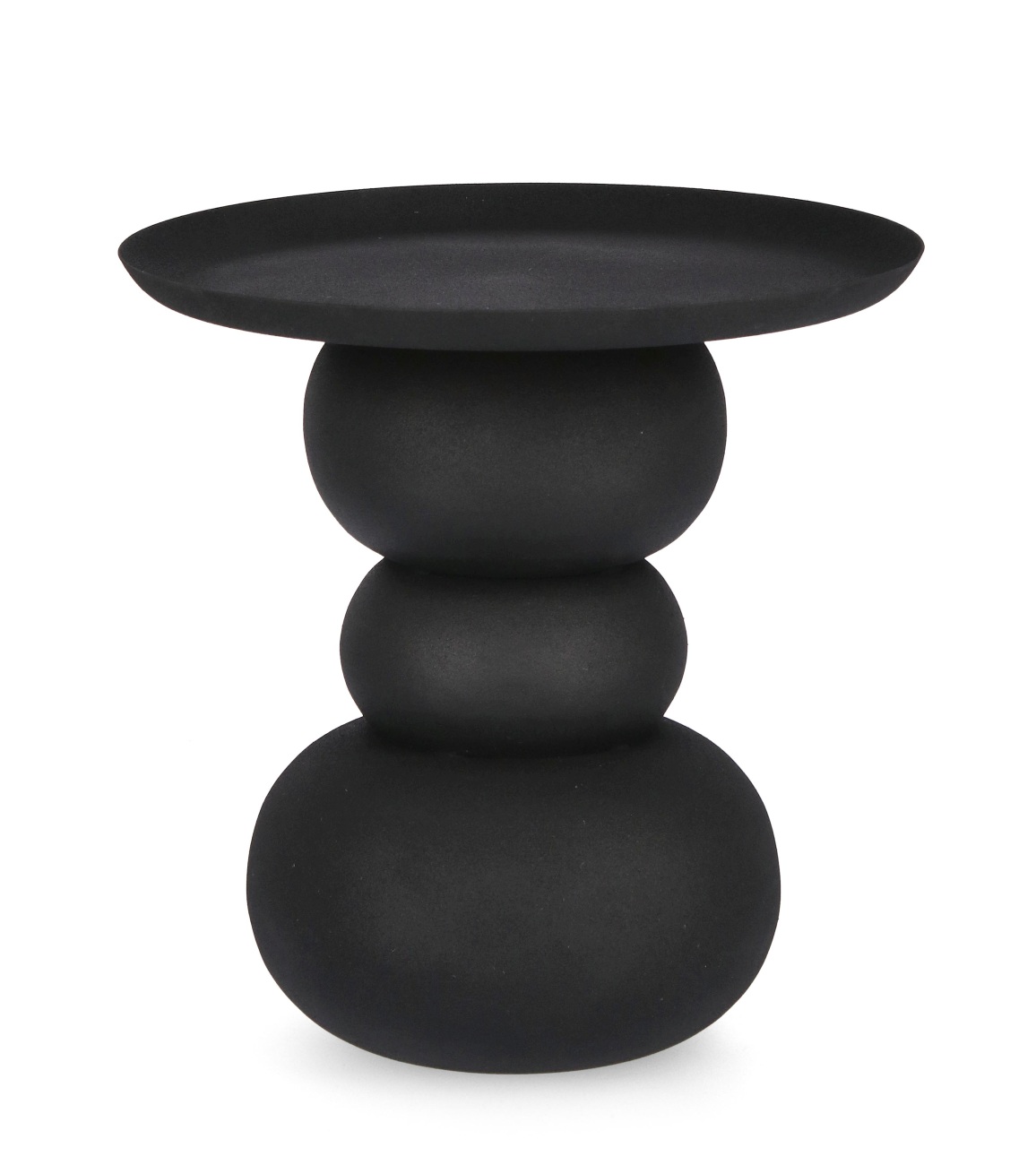 Beistelltisch Alpa aus Metall Ø 41 cm, Schwarz