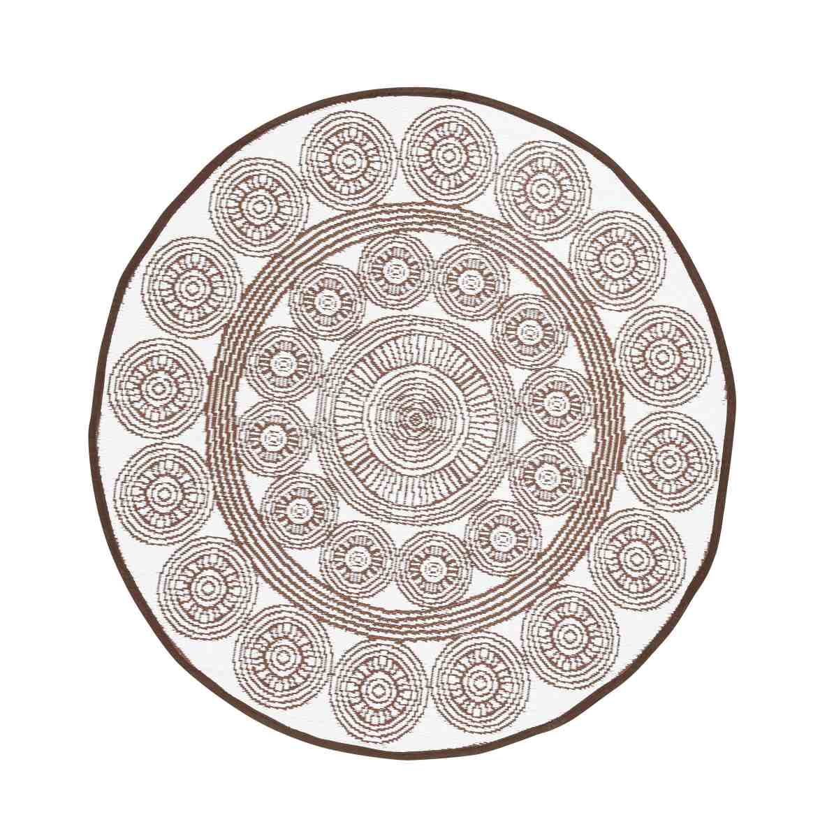 Outdoor-Teppichg Kashan Rund, Braun Outdoor-Teppich Kashan Rund, Braun