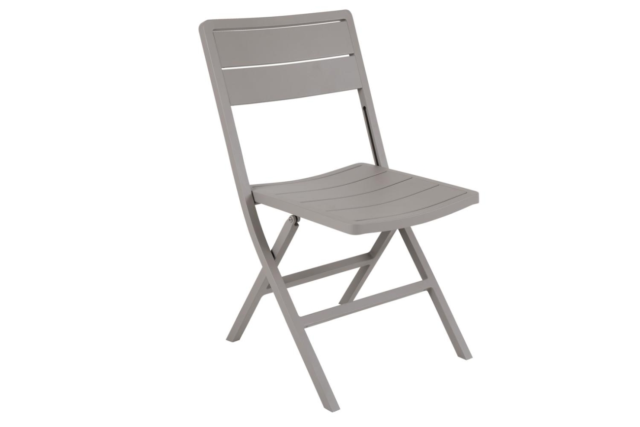 Der Gartenstuhl Wilkie überzeugt mit seinem modernen Design. Gefertigt wurde er aus Metall, welches einen grauen Farbton besitzt. Das Gestell ist aus Metall und hat eine graue Farbe. Die Sitzhöhe des Stuhls beträgt 44 cm.
