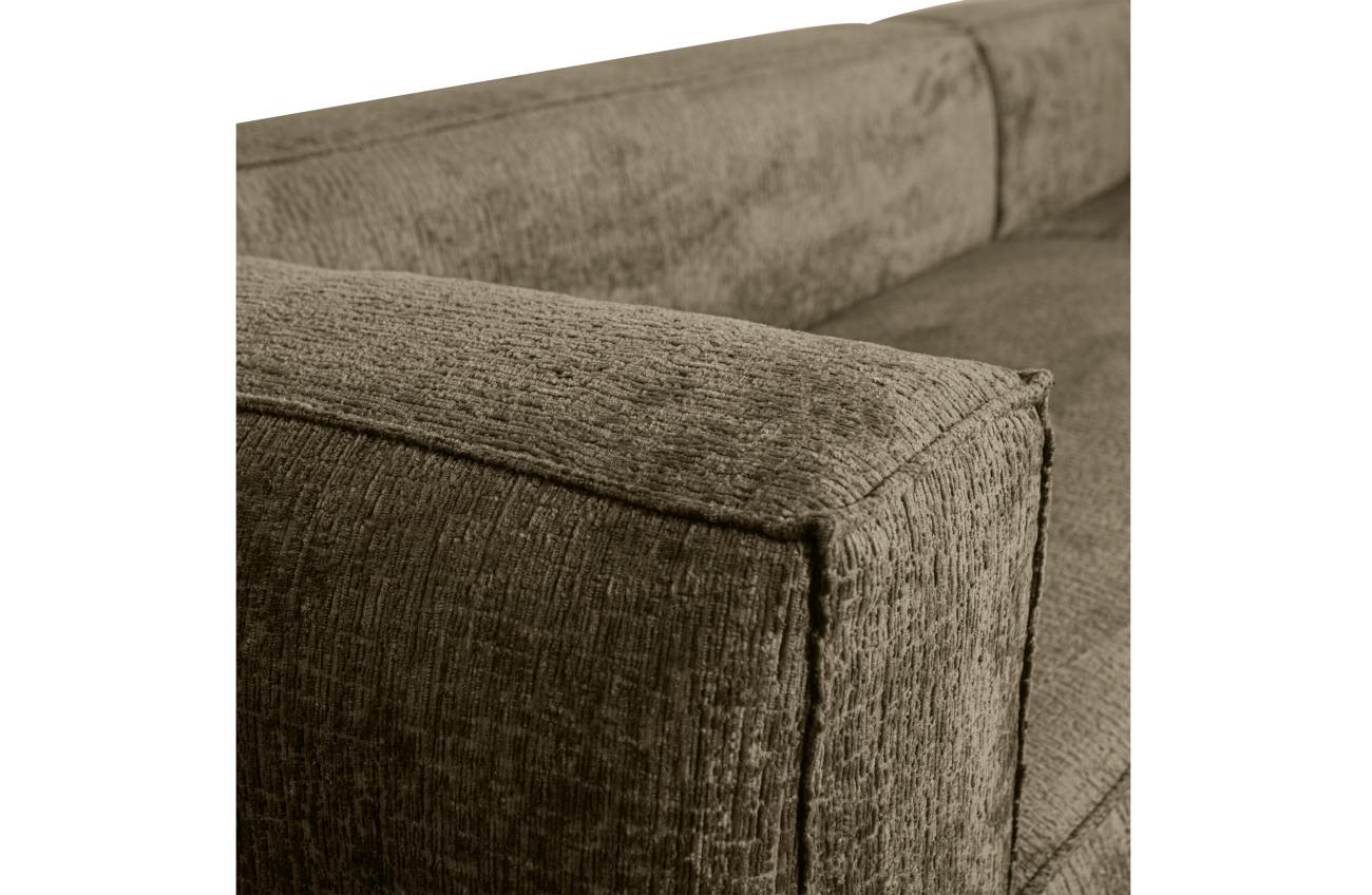 Das Sofa Bean überzeugt mit seinem modernen Stil. Gefertigt wurde es aus Struktursamt, welches einen dunkelbraunen Farbton besitzt. Das Gestell ist aus Kunststoff und hat eine schwarze Farbe. Das Sofa in der Ausführung Rechts besitzt eine Größe von 305x17