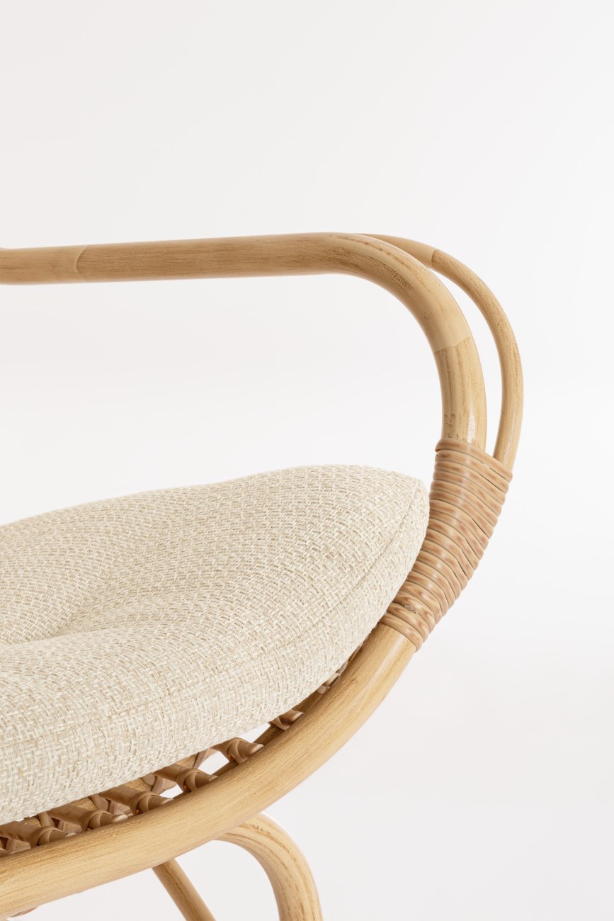 Gartensessel Maela mit Hocker, Natur