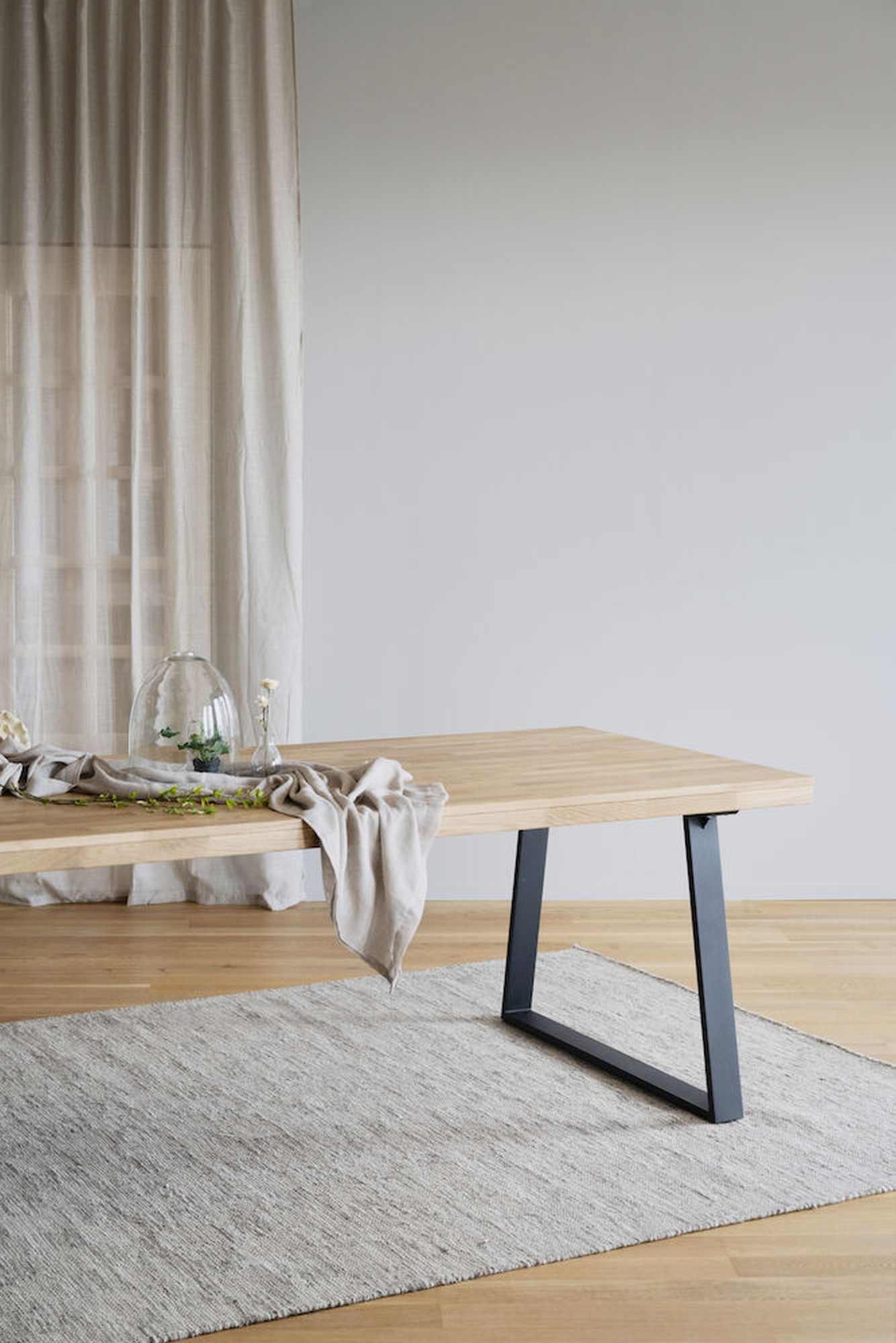 Esstisch Brooklyn, Trapez-Gestell, 170cm, Natur – stilvoller Blickfang für Ihr Zuhause.