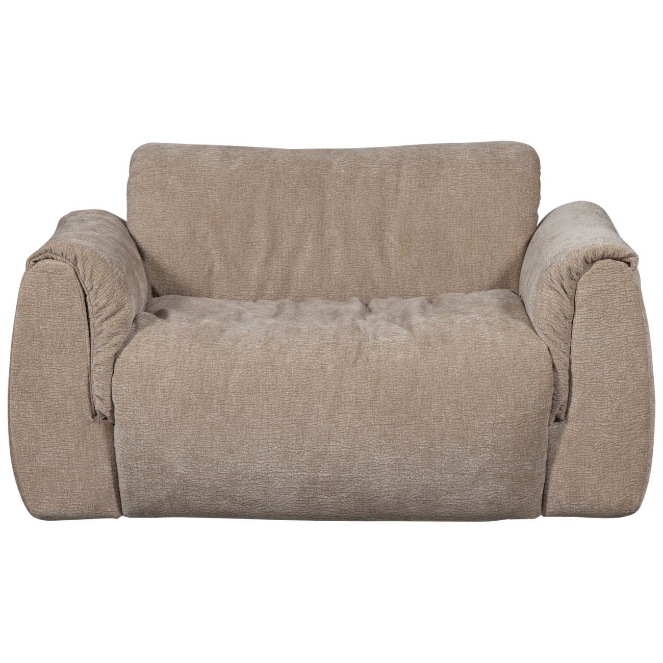 Big-Sessel Baggy aus 3D-Chenille-Stoff, Sand