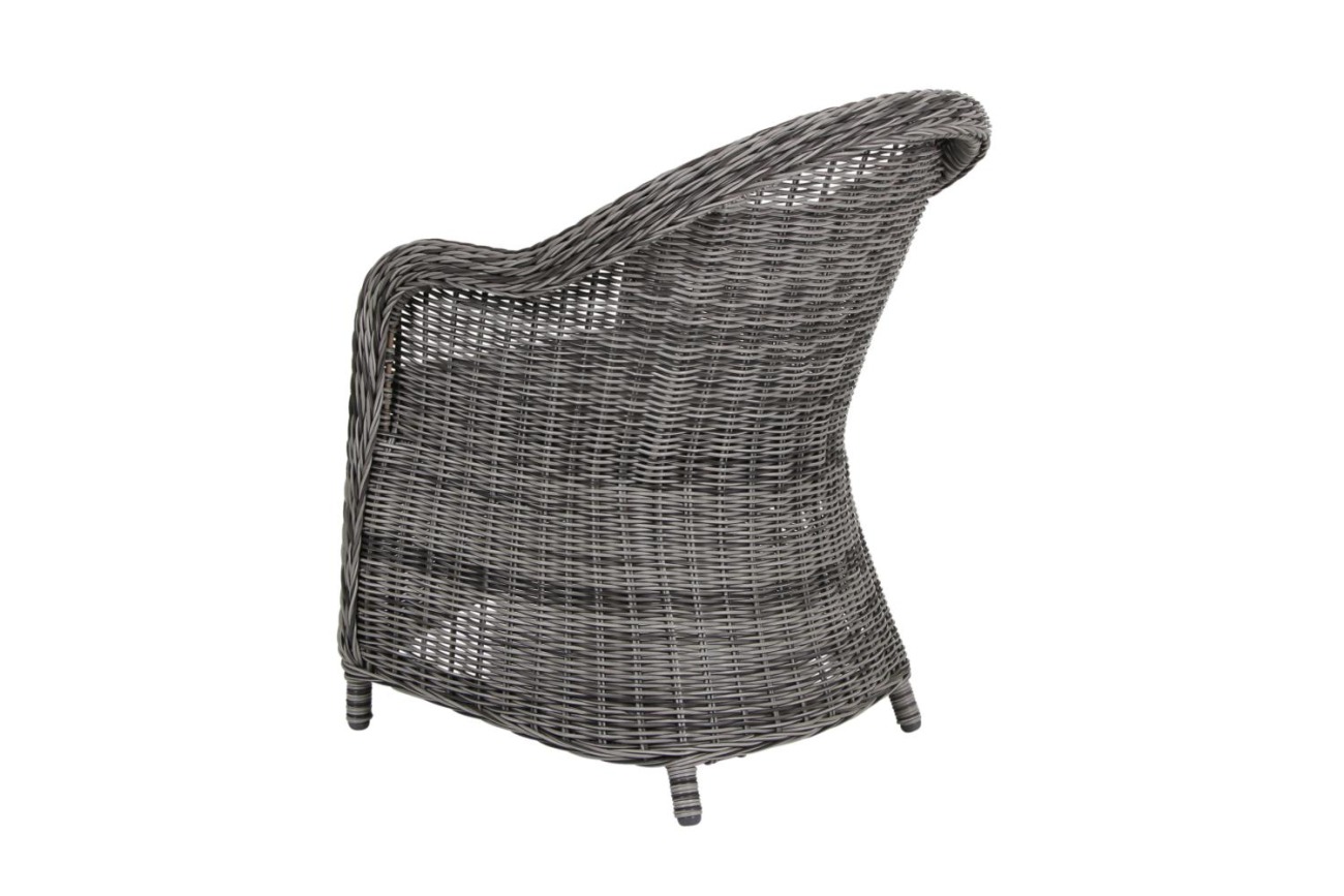 Der Gartenstuhl Covelo überzeugt mit seinem modernen Design. Gefertigt wurde er aus Rattan, welches einen grauen Farbton besitzt. Das Gestell ist aus Metall und hat eine schwarze Farbe. Die Sitzhöhe des Stuhls beträgt 48 cm.