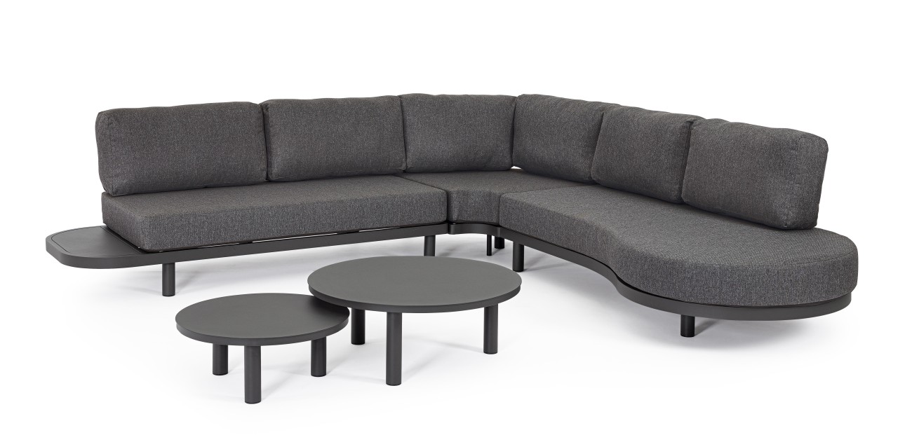 Gartenecksofa Hercules Inkl. Couchtisch-Set, Anthrazit Gartenecksofa Hercules Inkl. Couchtisch-Set, Anthrazit