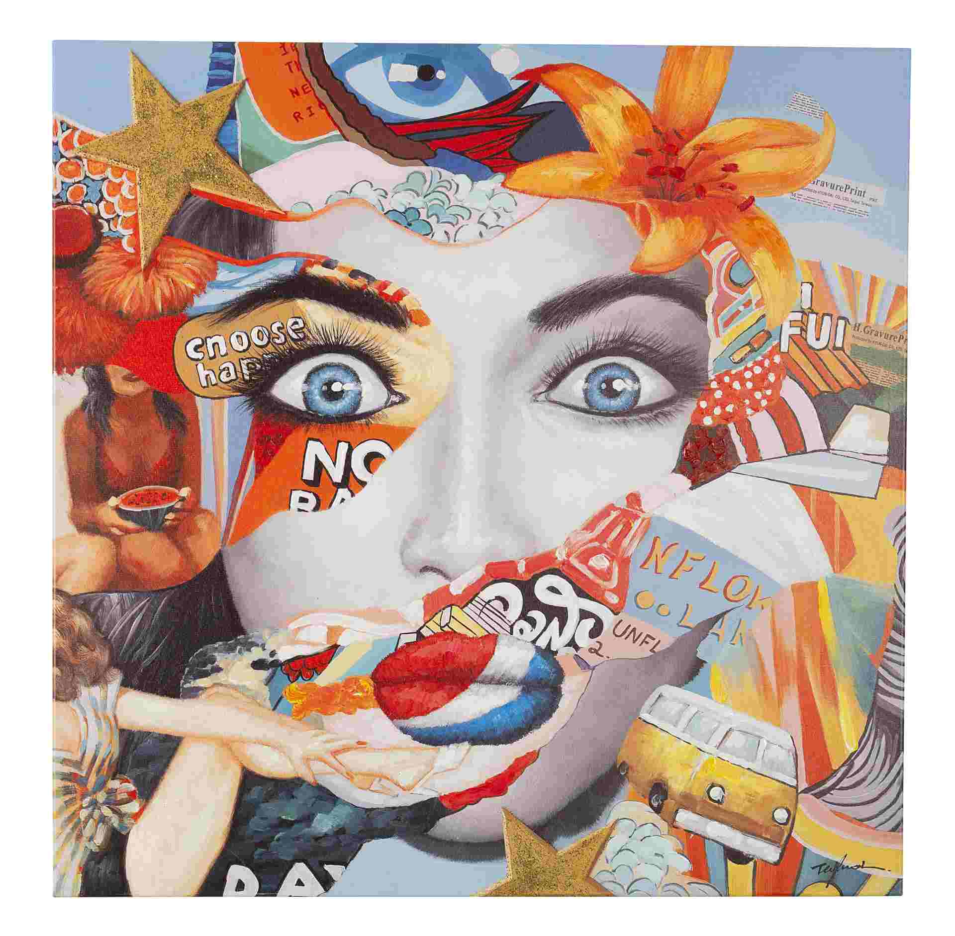 Gemälde Funky Eyes, 100x100 cm Gemälde Funky Eyes, 100x100 cm