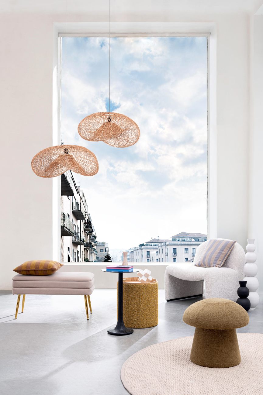 Beistelltisch Aberdeen Mangoholz Ø 35cm, Schwarz