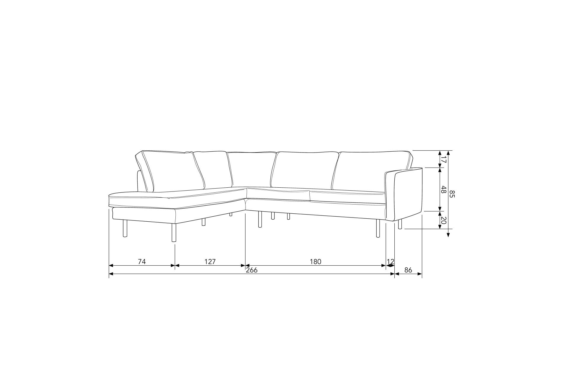 Das Ecksofa Sofa Rodeo überzeugt mit seinem modernem Design. Gefertigt wurde das Sofa aus einem Samt Bezug, welcher einen Pistazie Farbton besitzt. Die Beine sind aus Metall und haben eine schwarze Farbe.