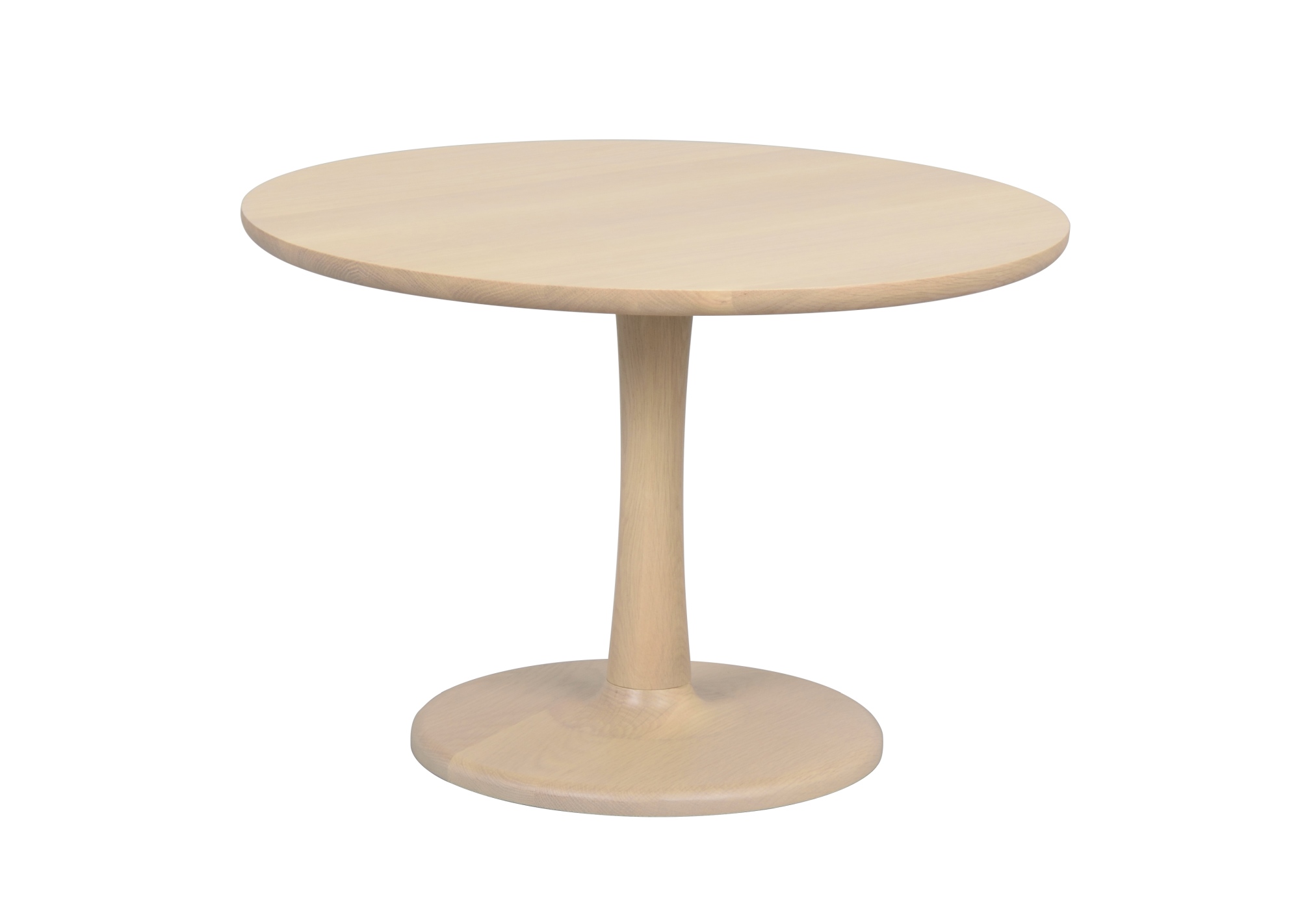 Edles Möbelstück: Couchtisch Hobart Rund, 60cm, Eiche Weiß für stilvolle Einrichtung. Couchtisch Hobart Rund, 60cm, Eiche Weiß