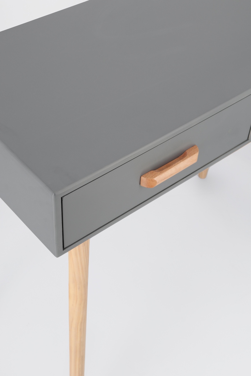 Konsole Ordinary aus Kiefernholz, Grau