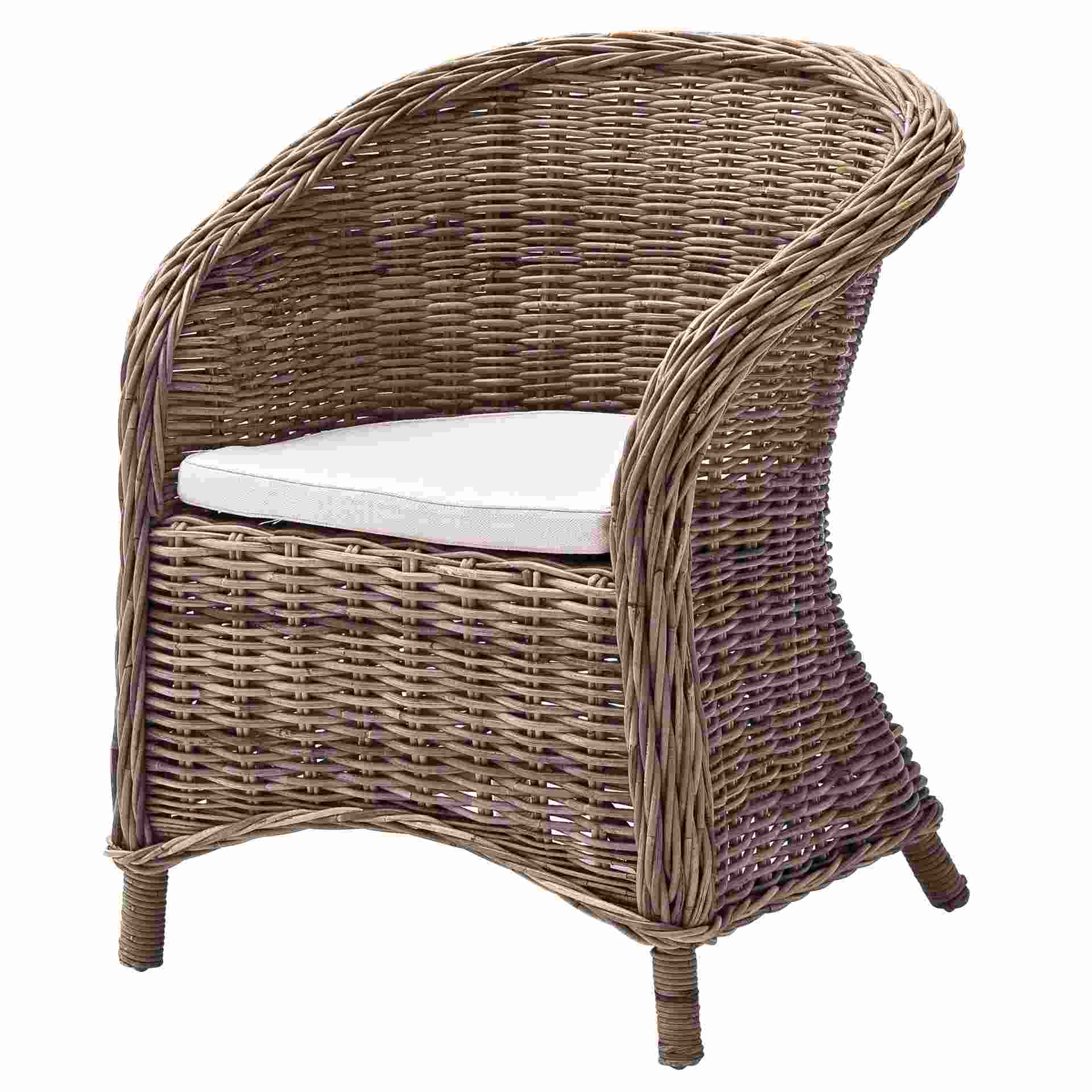 Der Stuhl Bonsun überzeugt mit seinem Landhaus Stil. Gefertigt wurde er aus Kabu Rattan, welches einen natürlichen Farbton besitzt. Der Stuhl verfügt über eine Armlehne. Die Sitzhöhe beträgt beträgt 44 cm.