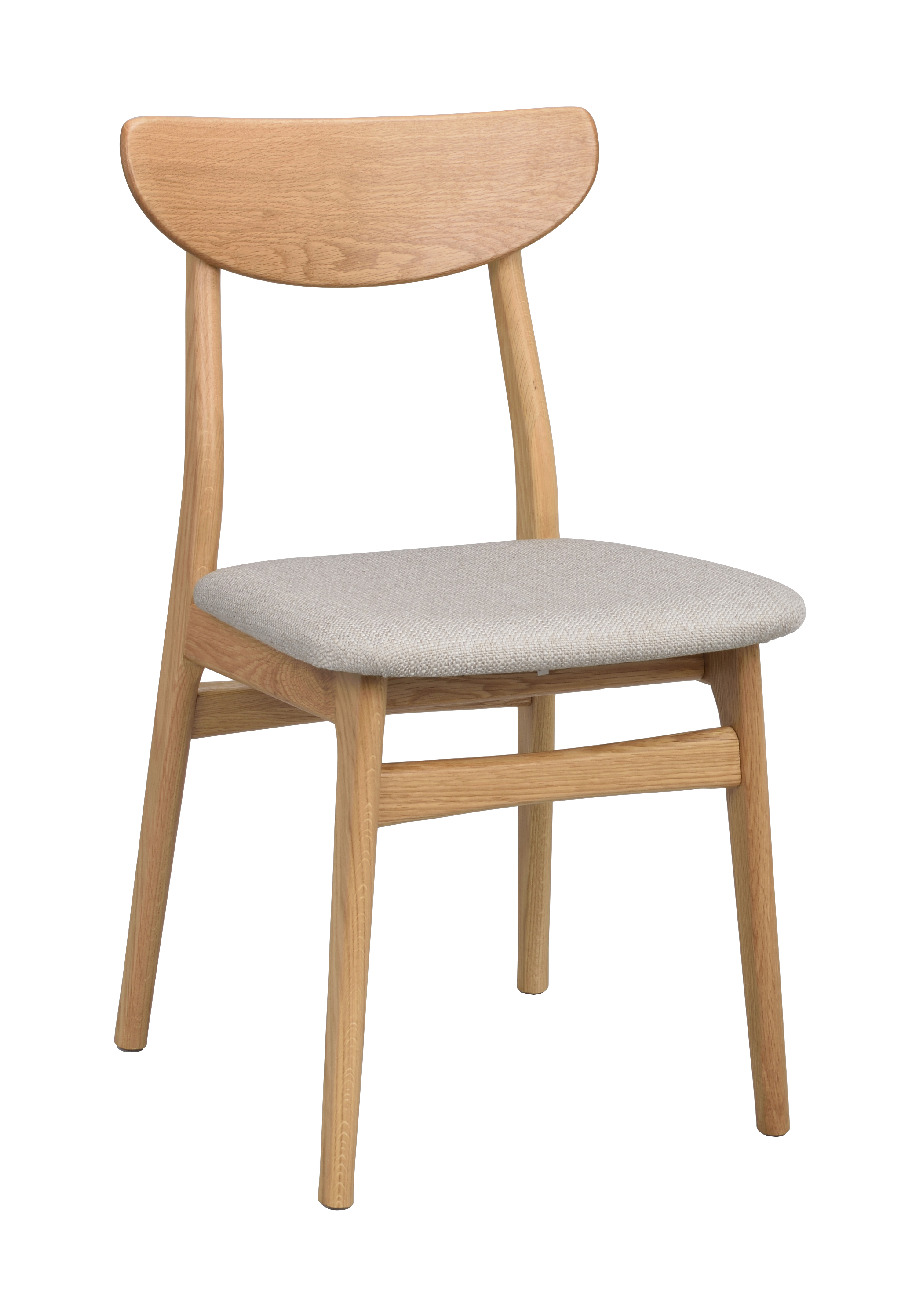 Stuhl Rodham 2er Set, Eiche / Graubeige
