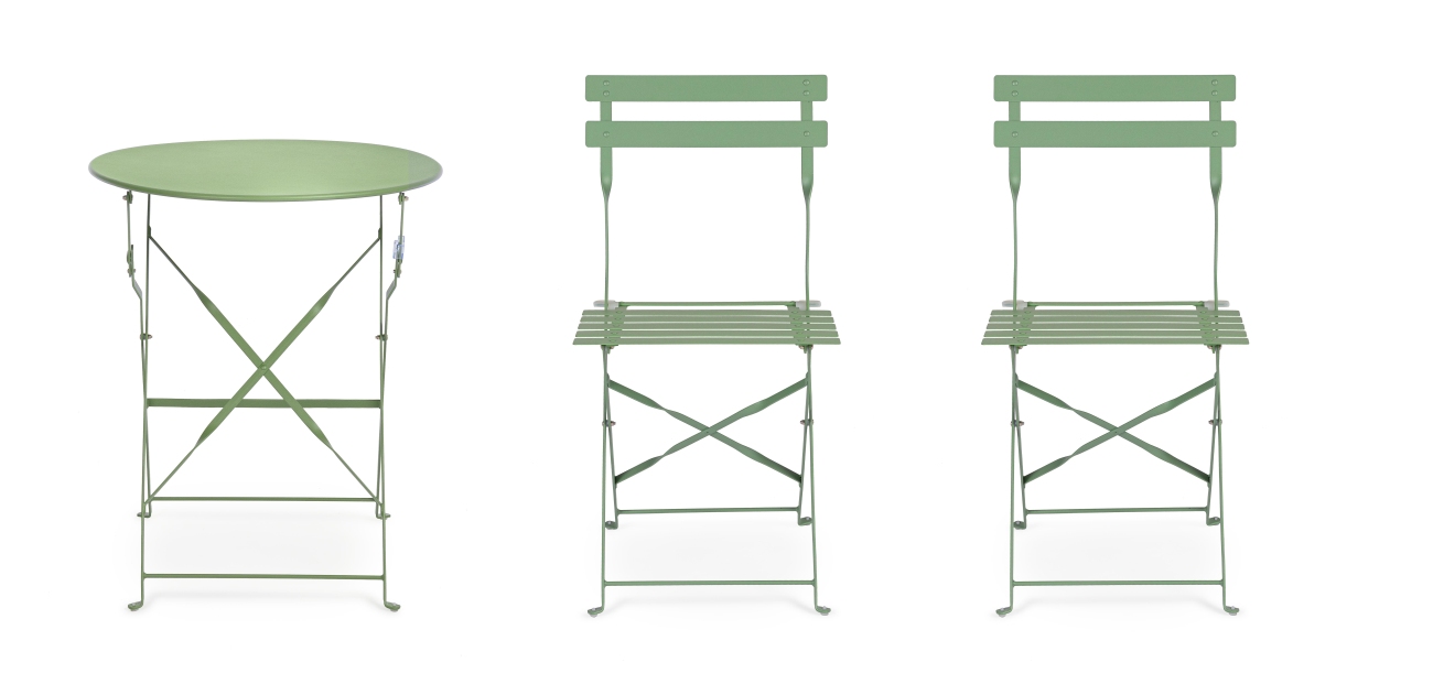 Garten-Set Austin, Stühle & Tisch, Grün