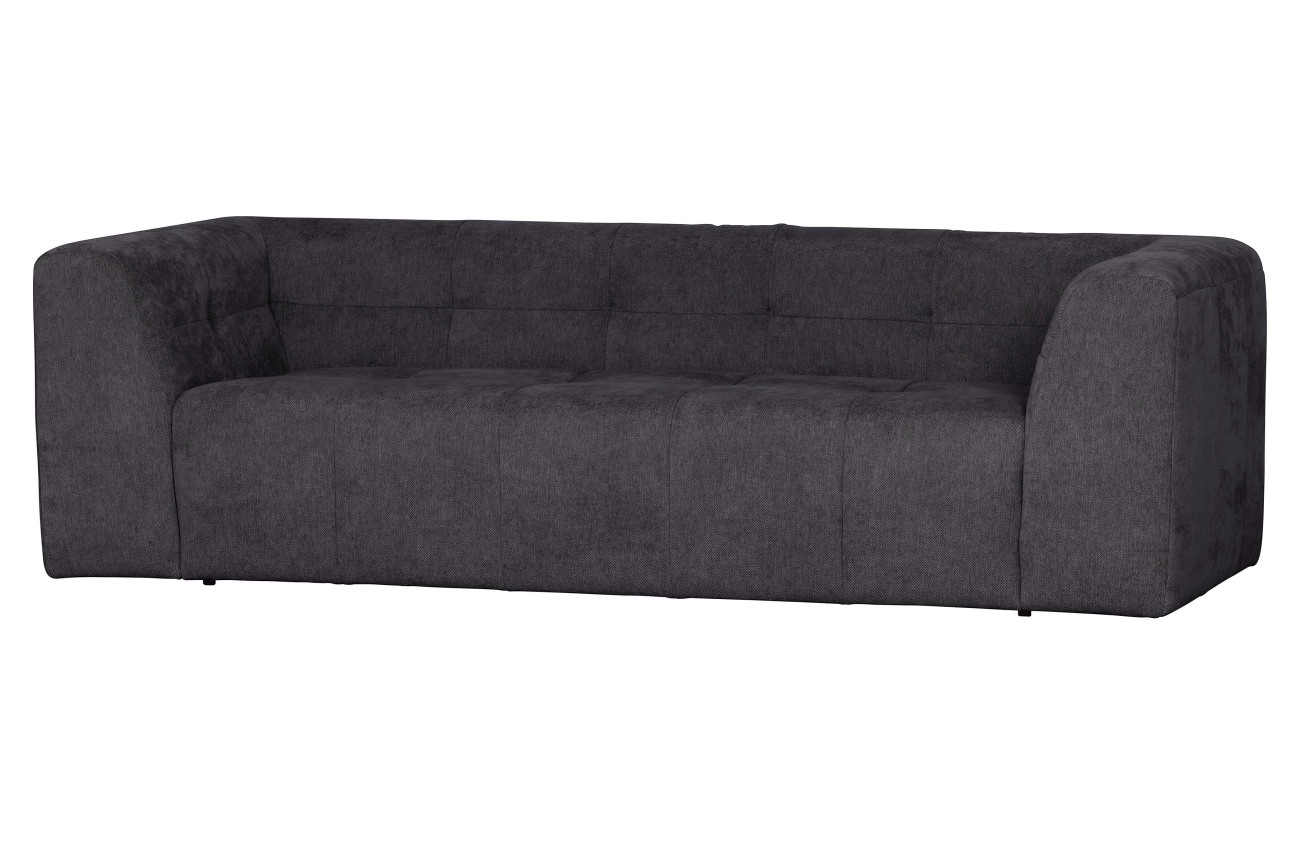 Das Sofa Grid überzeugt mit ihrem modernen Stil. Gefertigt wurde es aus Chenille Gewebe, welcher einen grauen Farbton besitzt. Das Gestell ist aus Kunststoff und hat eine schwarze Farbe. Das Sofa besitzt eine Größe von 230x98 cm.