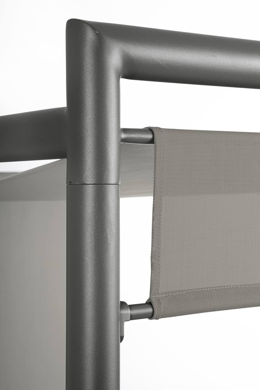 Gartendaybed Konnor aus Aluminium, Anthrazit