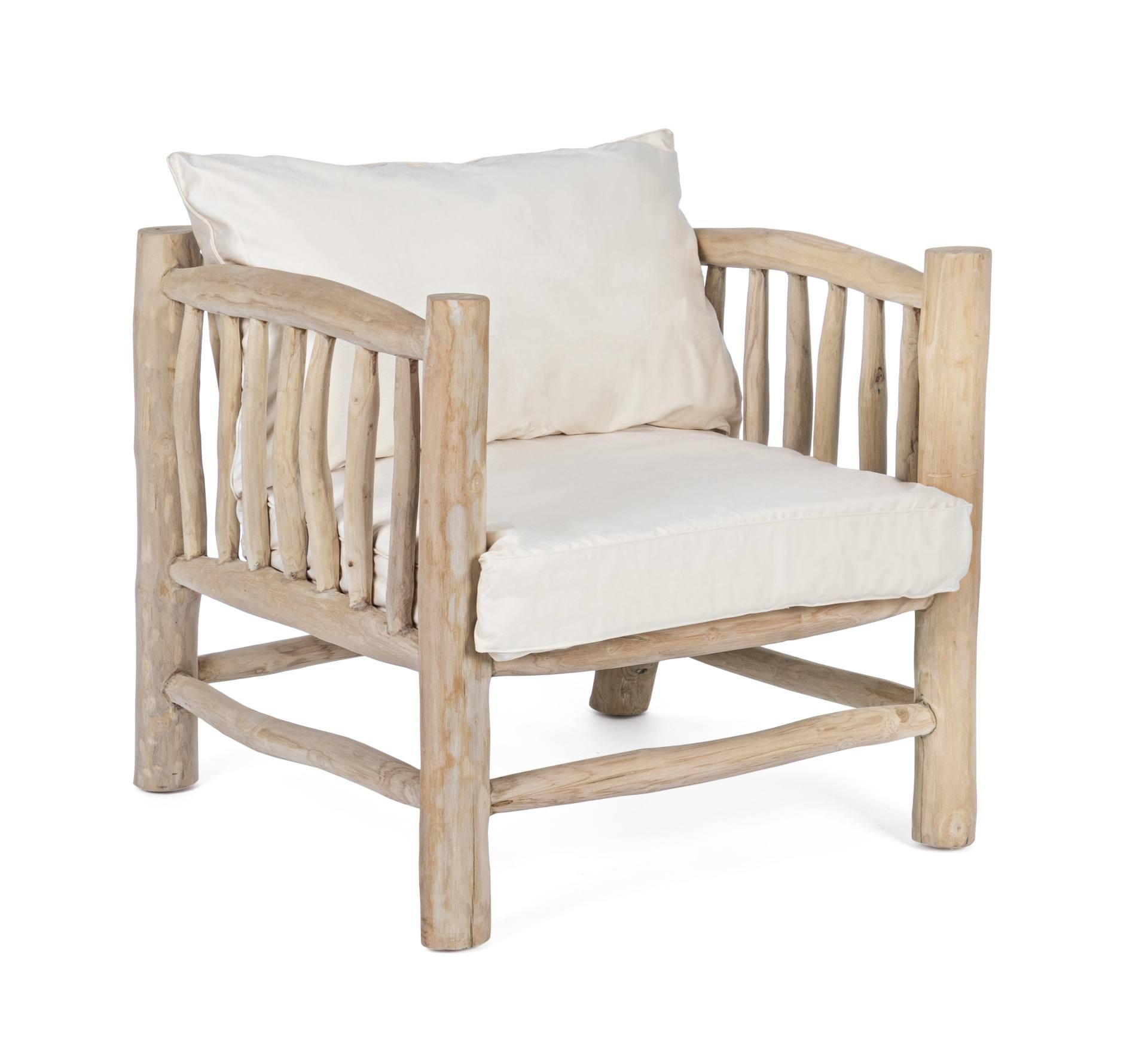 Sessel Sahel aus Teakholzzweigen, Natur Sessel Sahel aus Teakholzzweigen, Natur